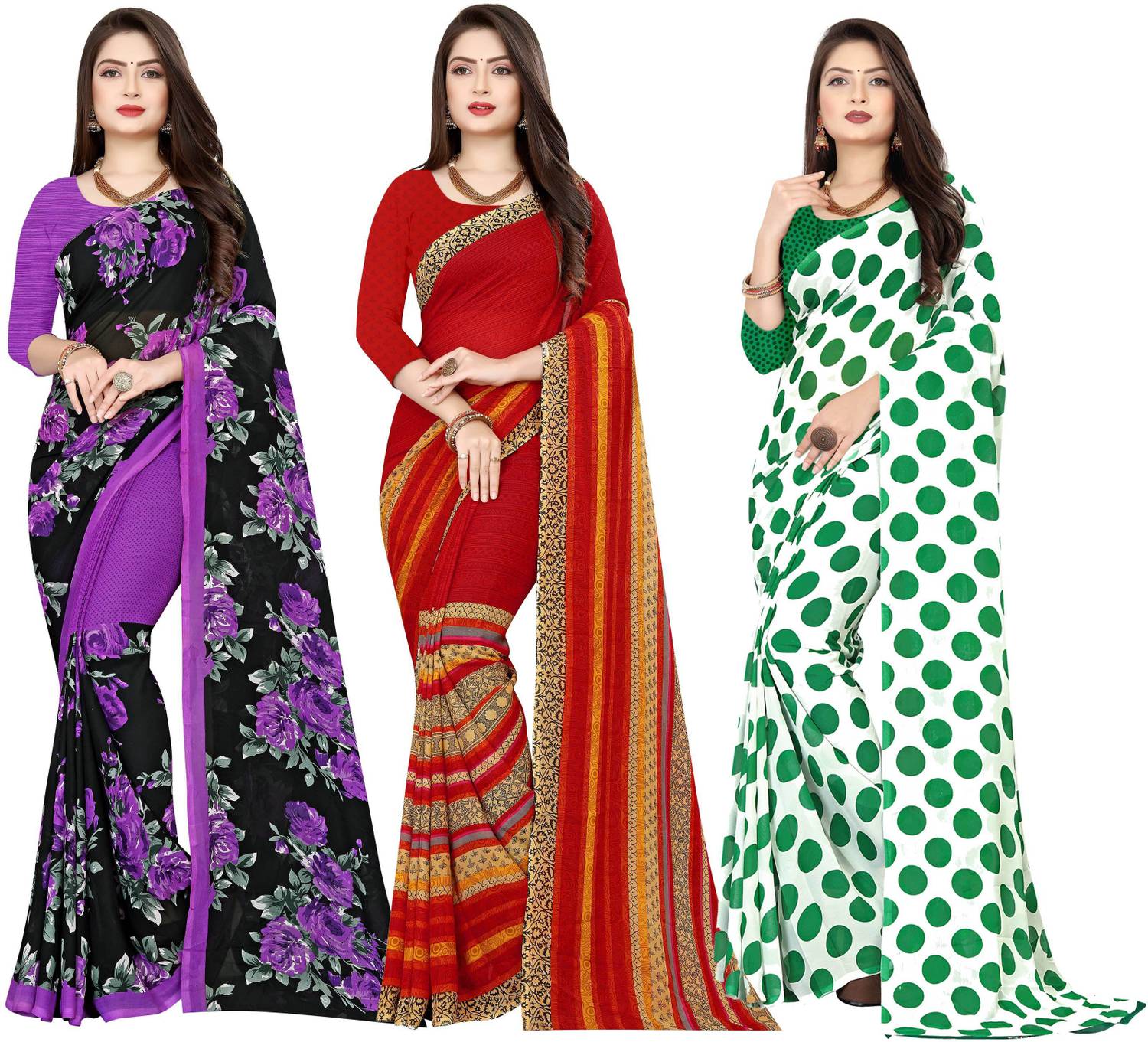 Anand Sarees Printed Daily Wear Georgette Saree