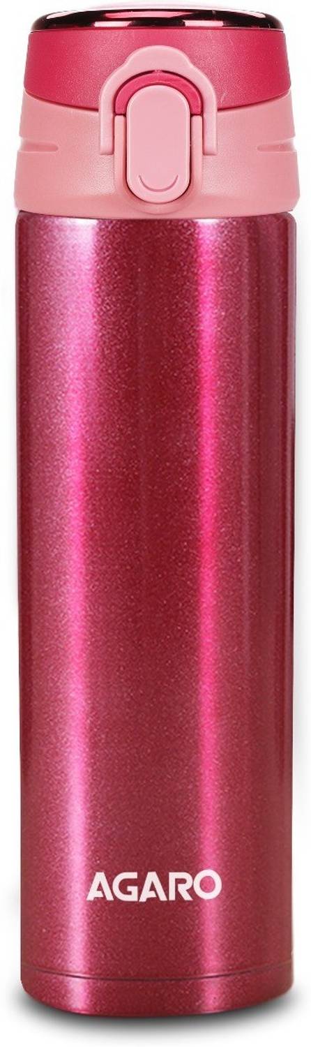 AGARO Galaxy Stainless Steel Vacuum Flask 500ML , Hot and Cold Upto 16hrs, (Cherry Red) 500 ml Steel Flask