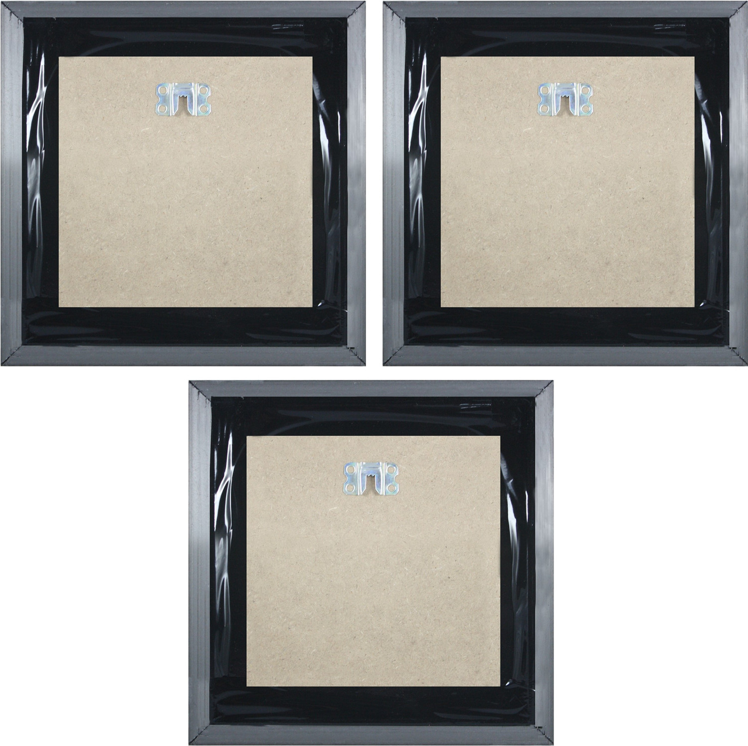 Image of Indianara Set of 3 Modern Art Framed Wall Hanging Laminated Paintings Matt Art Prints 9.5 inch x 9.5 inch each without Glass (4010GB) Digital Reprint 19 inch x 19 inch Painting