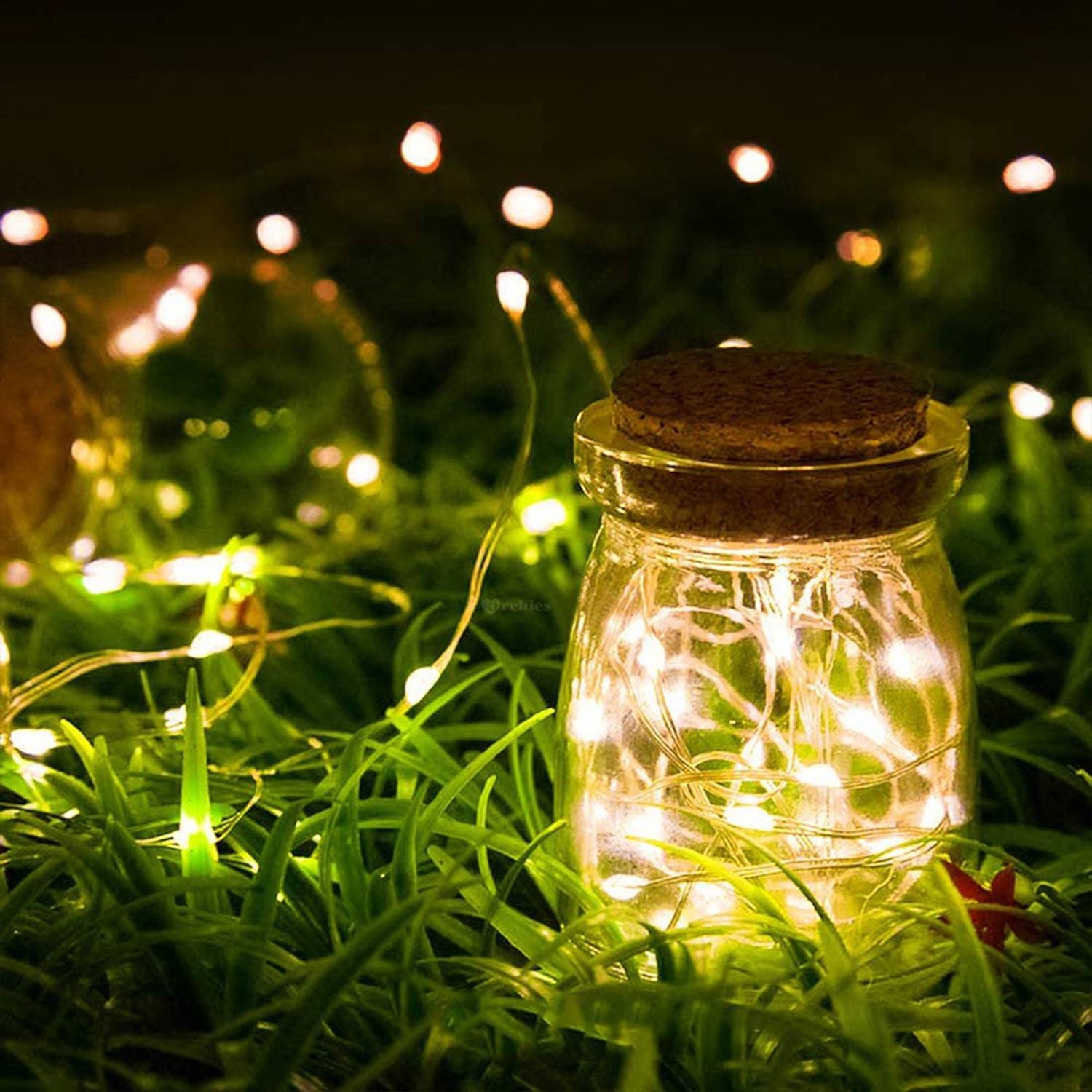 ARCHIES 10 LEDs 1.02 m Yellow Steady Ball Rice Lights