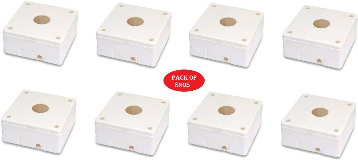 99Gems PVC Junction Box FOR CCTV CAMERA (PACK OF 8) Square Softbox