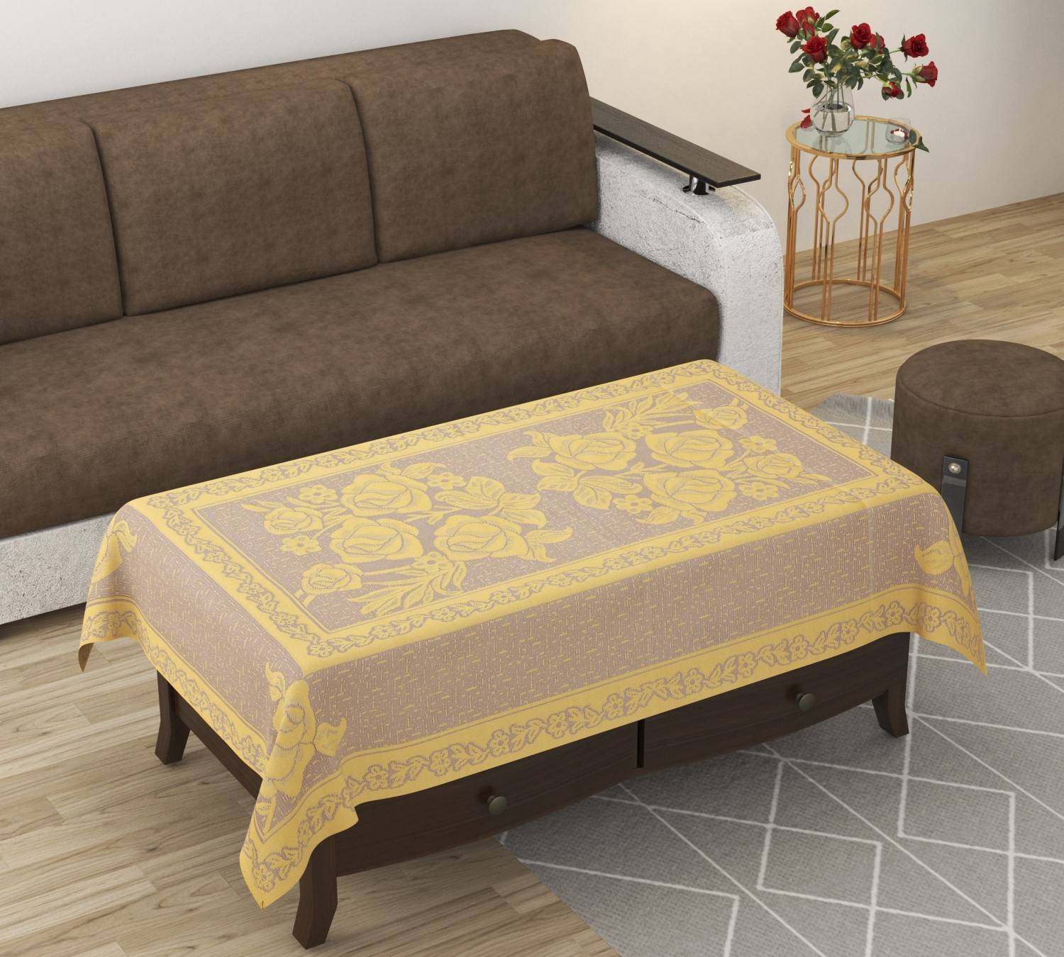 Bigger fish Cotton 4 Seater Floral Table Cover