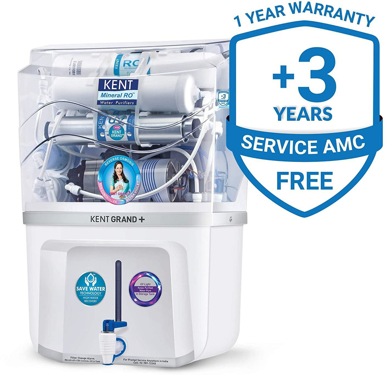Image of KENT 11099 9 L RO + In-Tank UV + UF + TDS Control Water Purifier