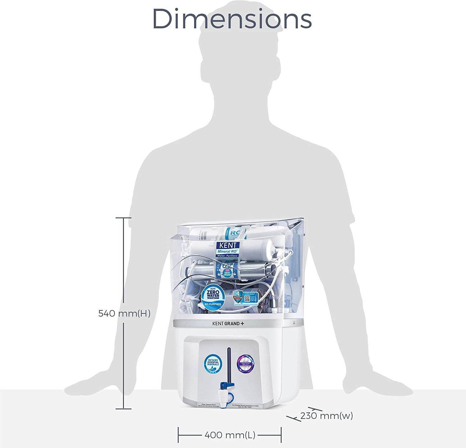 Image of KENT 11099 9 L RO + In-Tank UV + UF + TDS Control Water Purifier