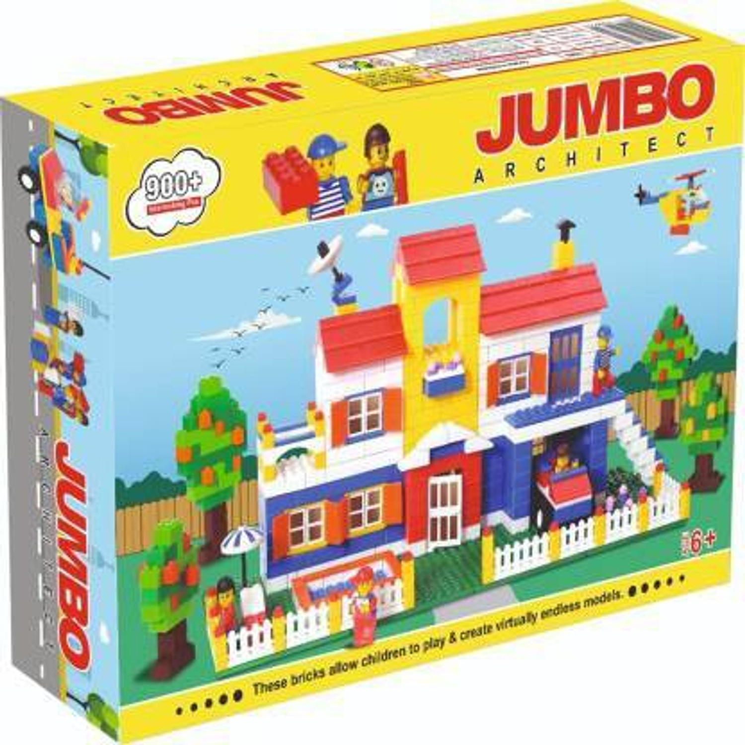 Image of Sanchi Creation Multi Coloured 900+Pcs Mega Jumbo Architect Building Blocks with Attractive Blocks and Smooth Rounded Edges - Building Blocks for Kids as Well as Adults (900+ Blocks) - Blocks Game