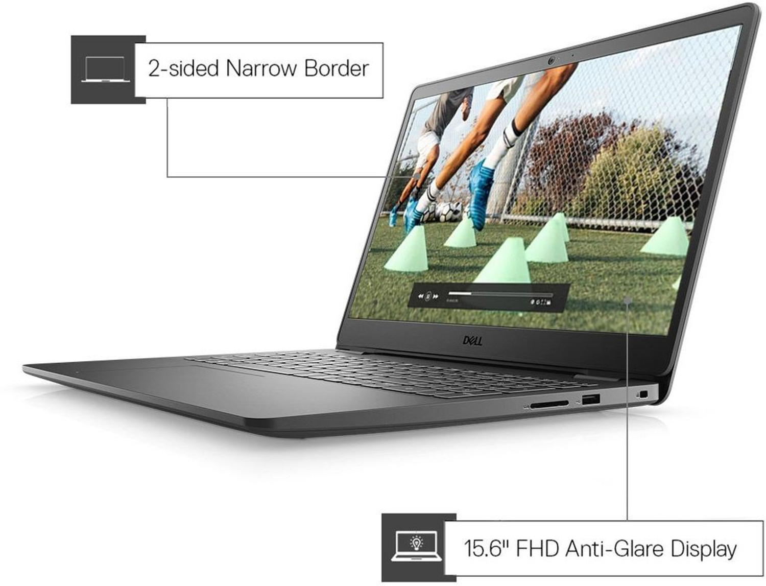 Image of DELL Inspiron AMD Ryzen 5 Quad Core 3450U - (8 GB /256 GB SSD /Windows 10) Inspiron 3505 Laptop