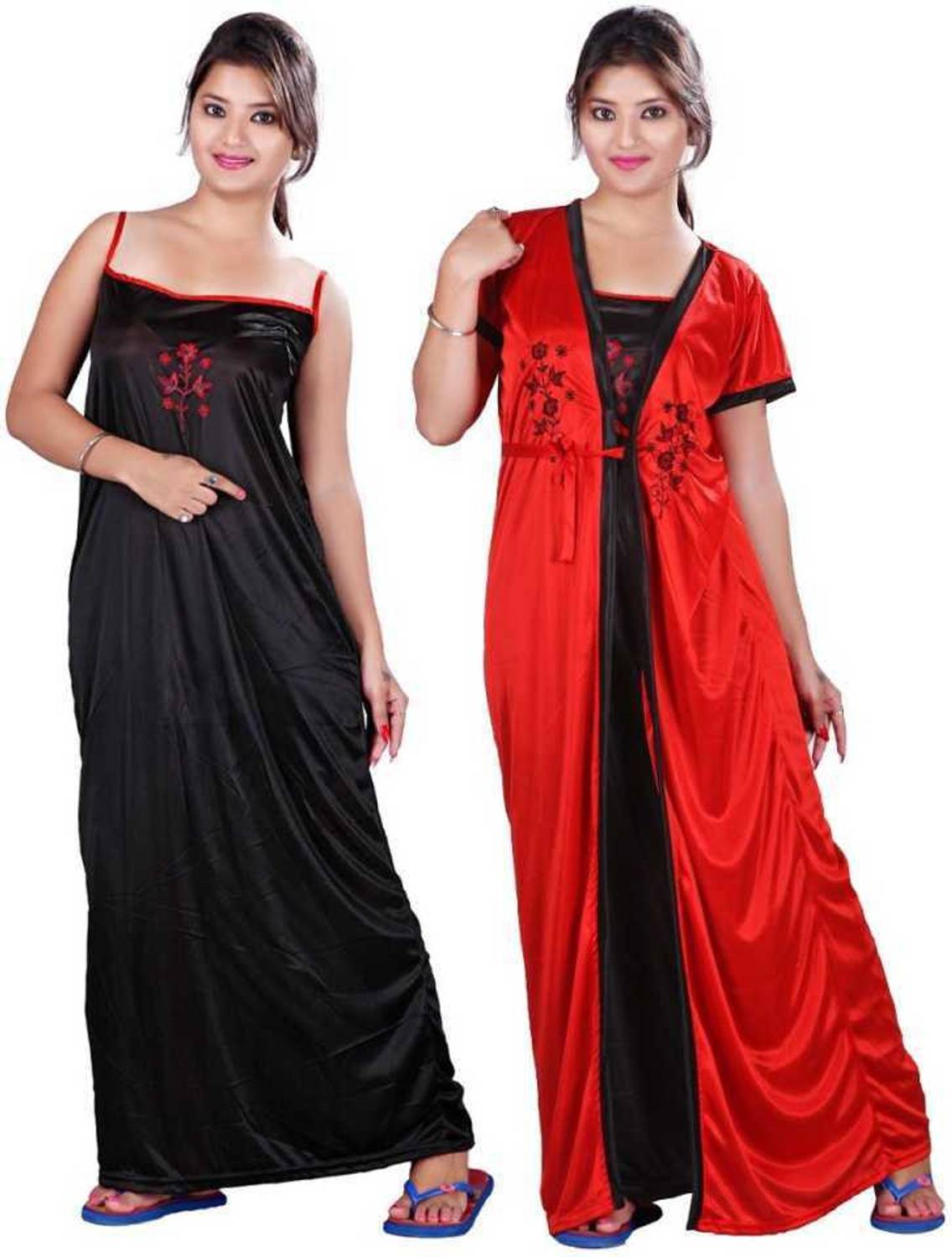 AKR Women Nighty with Robe
