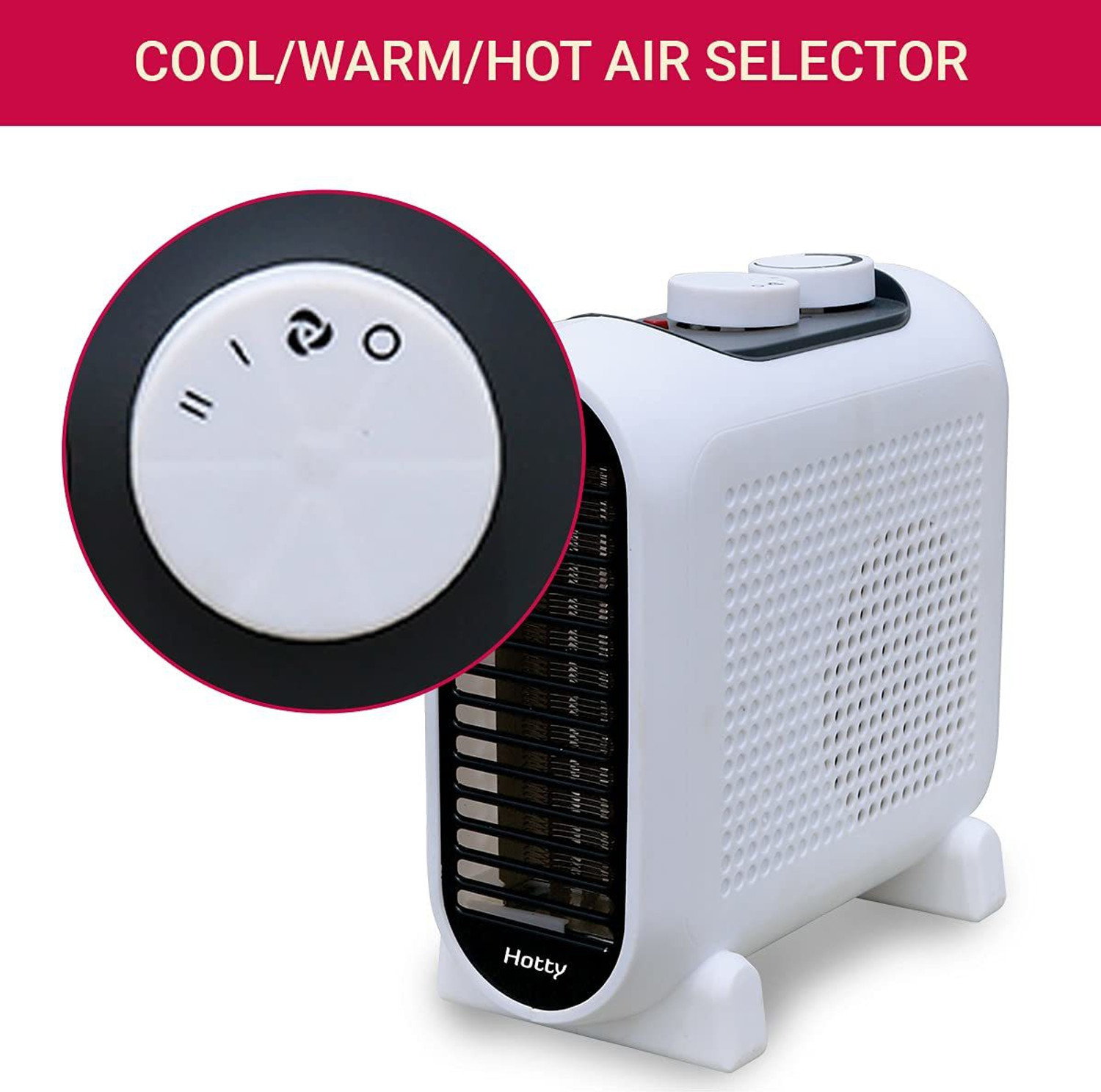 Image of Inalsa Electric Fan Room Heater Hotty- 2000Watt | Variable Temperature Control| Cool /Warm /Hot Air Selector| Over Heat Protection Fan Room Heater