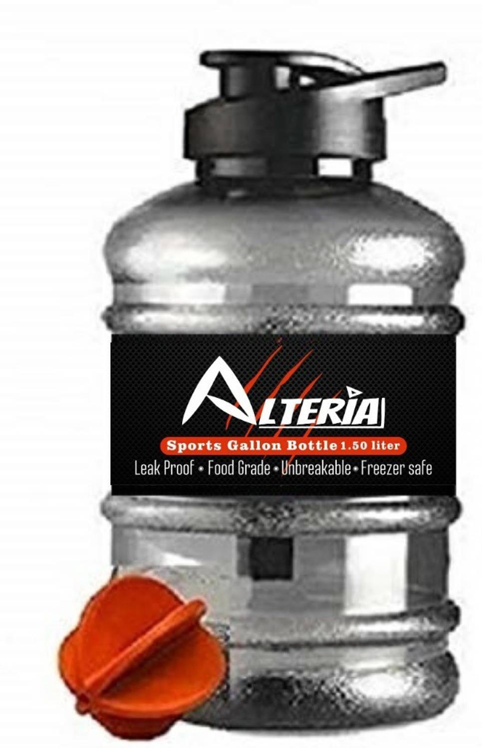 ALTERIA Sports Gallon Bottle 1.5 Litre with Mixer Ball And Strainer 1500 ml Plastic Shaker