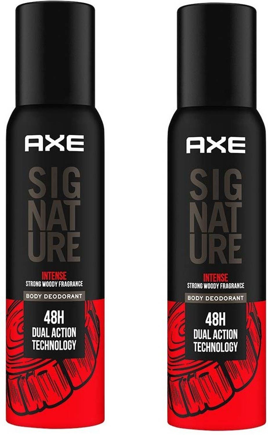AXE Signature Intense Strong Woody Fragrance No Gas Body Spray Each 122ml Set of=2 Body Spray - For Men