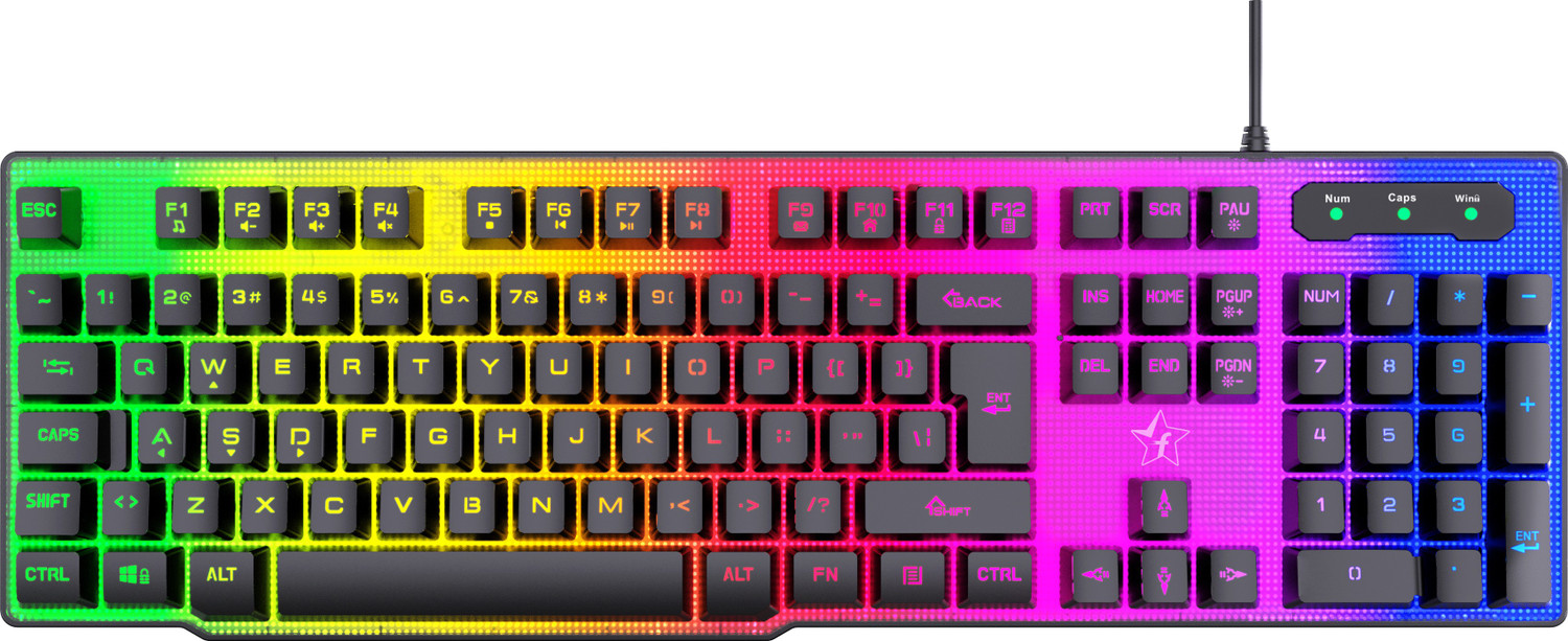 Image of Flipkart SmartBuy PK-29 LED Backlit with Mechanical Switch Feeling Wired USB Standard Gaming Keyboard Compatible with Desktop, Laptop, Mac