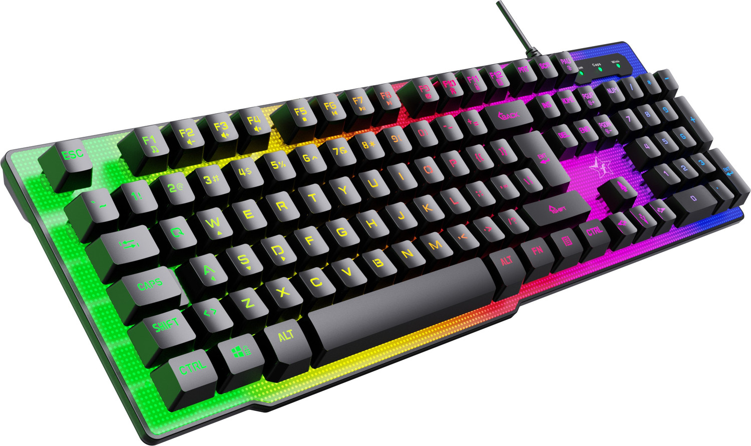 Image of Flipkart SmartBuy PK-29 LED Backlit with Mechanical Switch Feeling Wired USB Standard Gaming Keyboard Compatible with Desktop, Laptop, Mac