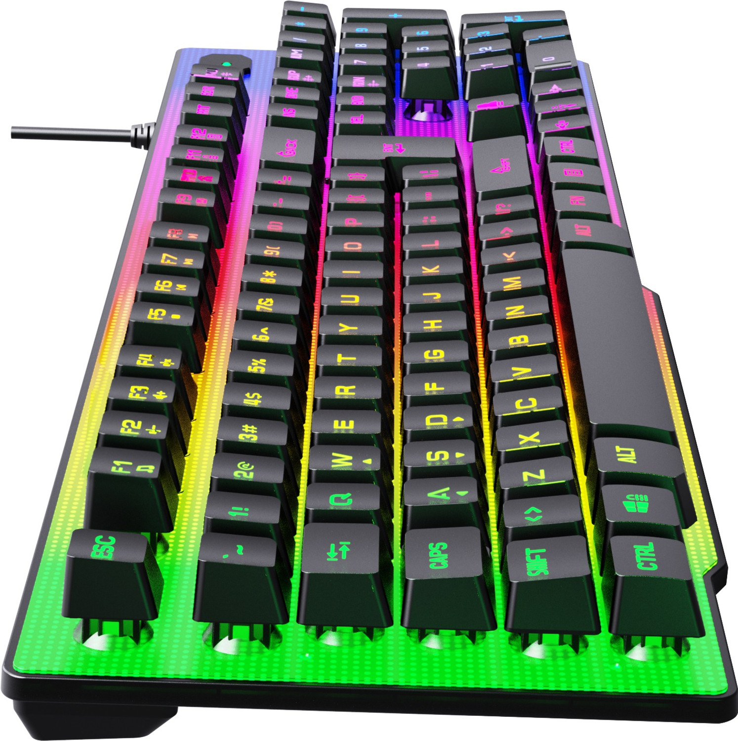 Image of Flipkart SmartBuy PK-29 LED Backlit with Mechanical Switch Feeling Wired USB Standard Gaming Keyboard Compatible with Desktop, Laptop, Mac