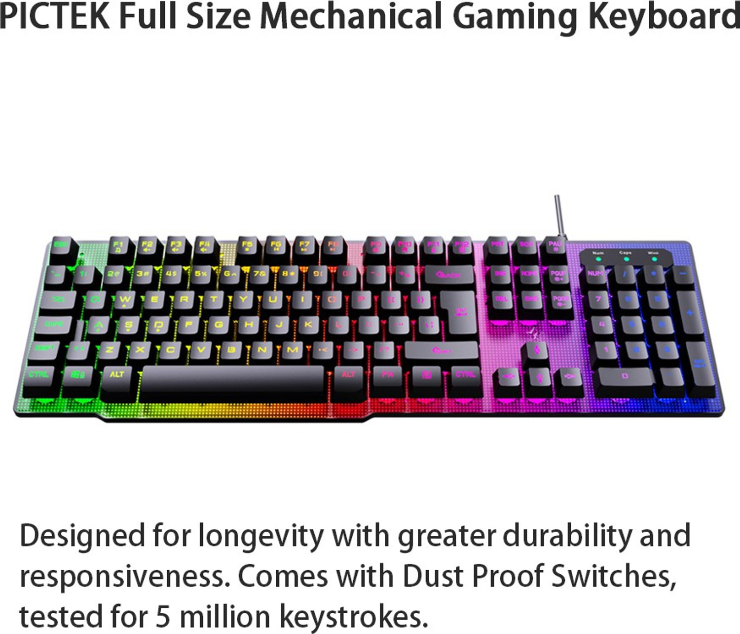 Image of Flipkart SmartBuy PK-29 LED Backlit with Mechanical Switch Feeling Wired USB Standard Gaming Keyboard Compatible with Desktop, Laptop, Mac