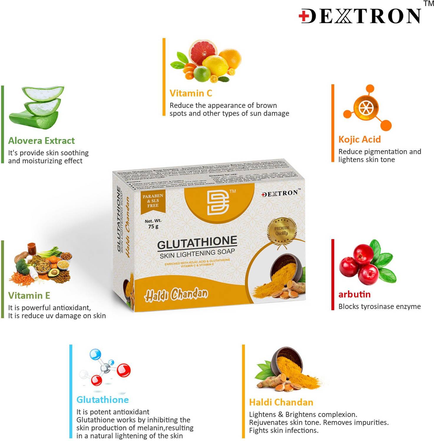 DEXTRON Glutathione Skin Lightening Soap & Face Wash - Price in India, Buy DEXTRON  Glutathione Skin Lightening Soap & Face Wash Online In India, Reviews,  Ratings & Features | Flipkart.com