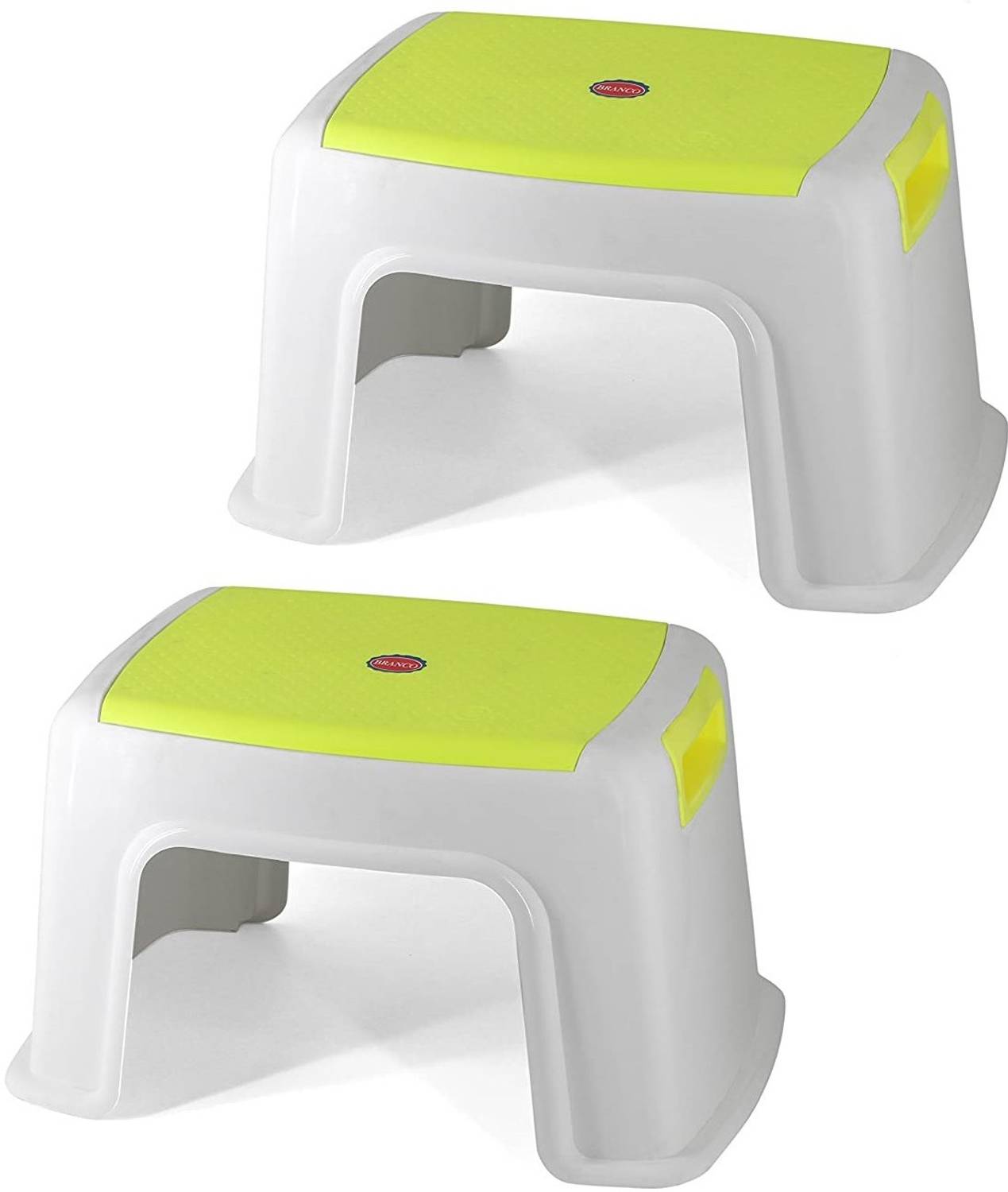 Branco Bathroom Anti-Skid Seating Stool TOTO Set Of 2- Parrot Green Bathroom Stool