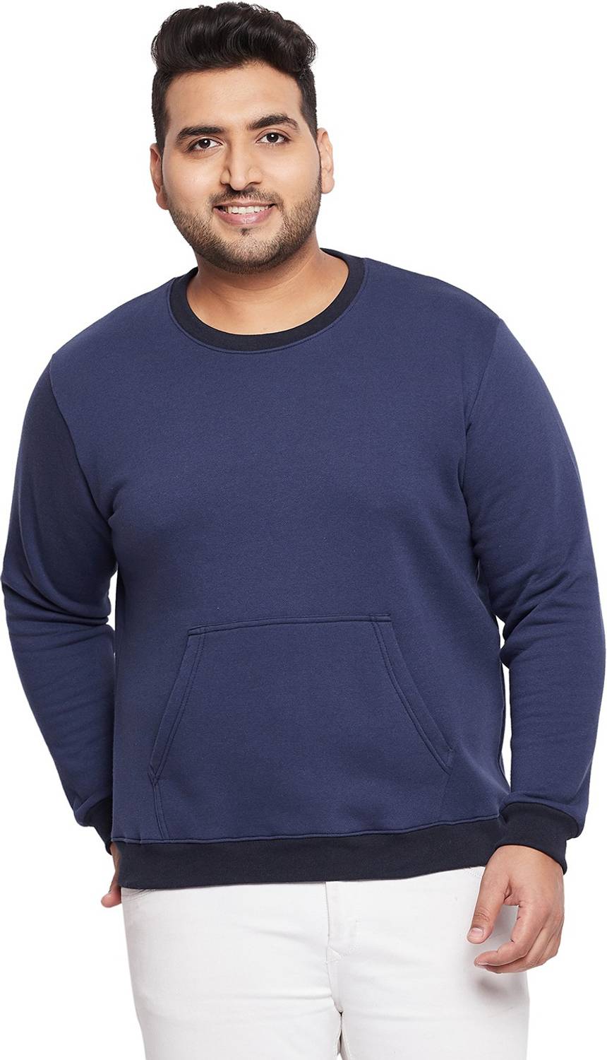 bigbanana Full Sleeve Solid Men Sweatshirt