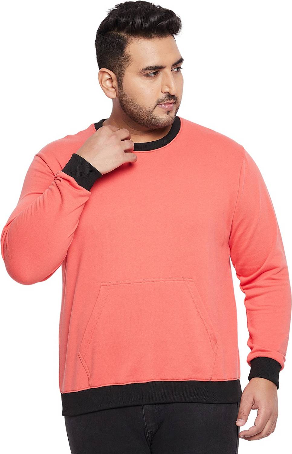 bigbanana Full Sleeve Solid Men Sweatshirt