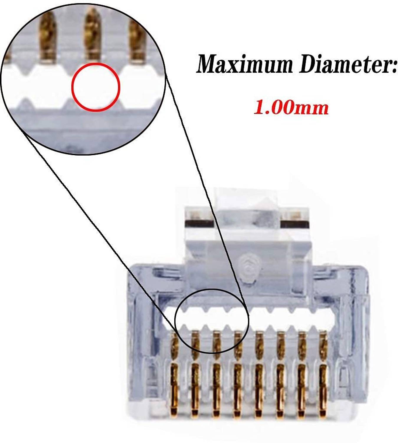 Mak World RJ45 Cat6 Pass Through Connector 100 Pcs - Image 4