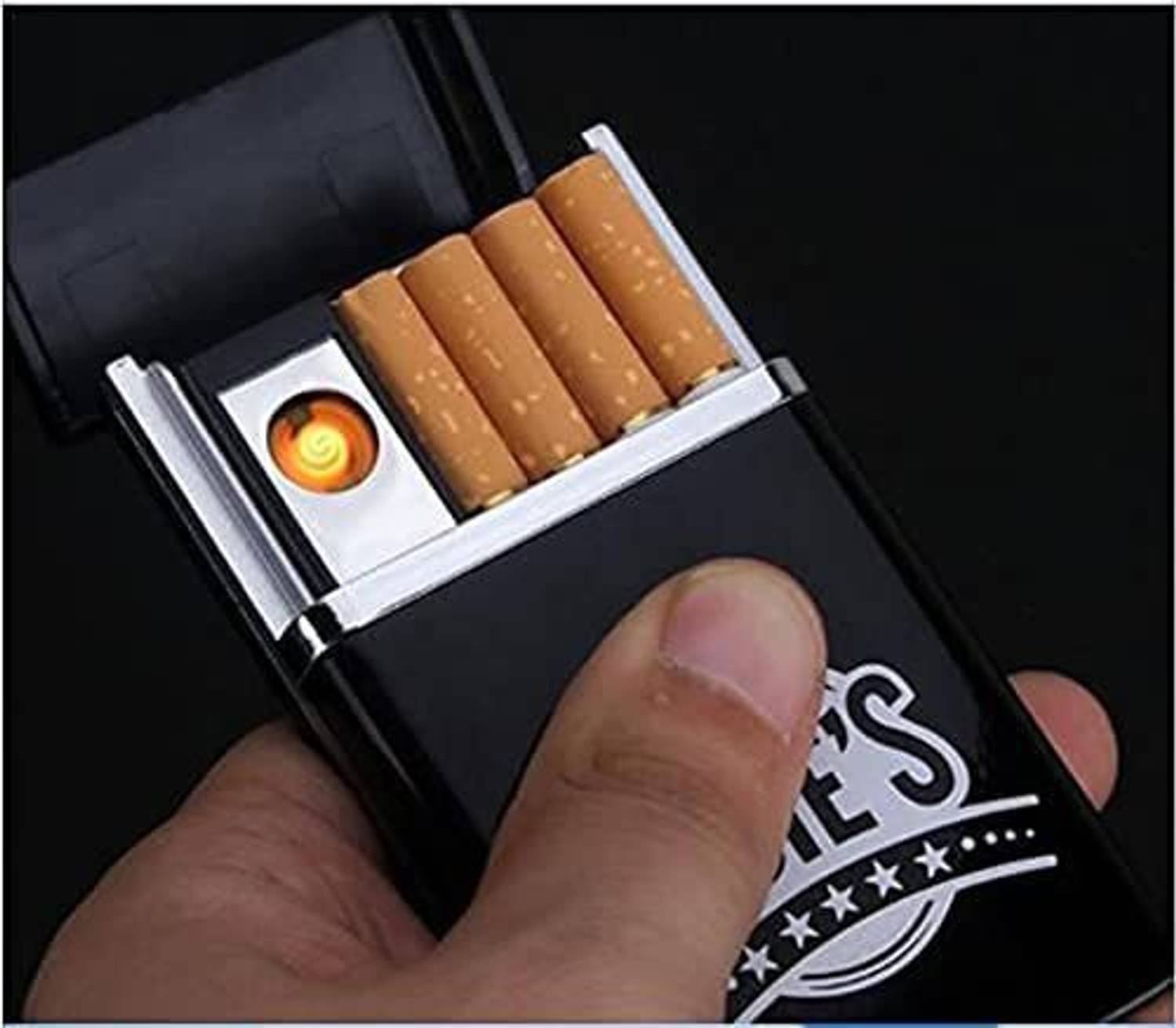 cigarette case with lighter flipkart Eyuvaa Stylish Cigarette Case with Lighter, 2 in 1 USB Lighter Cigarette  Box for Men Pocket Lighter