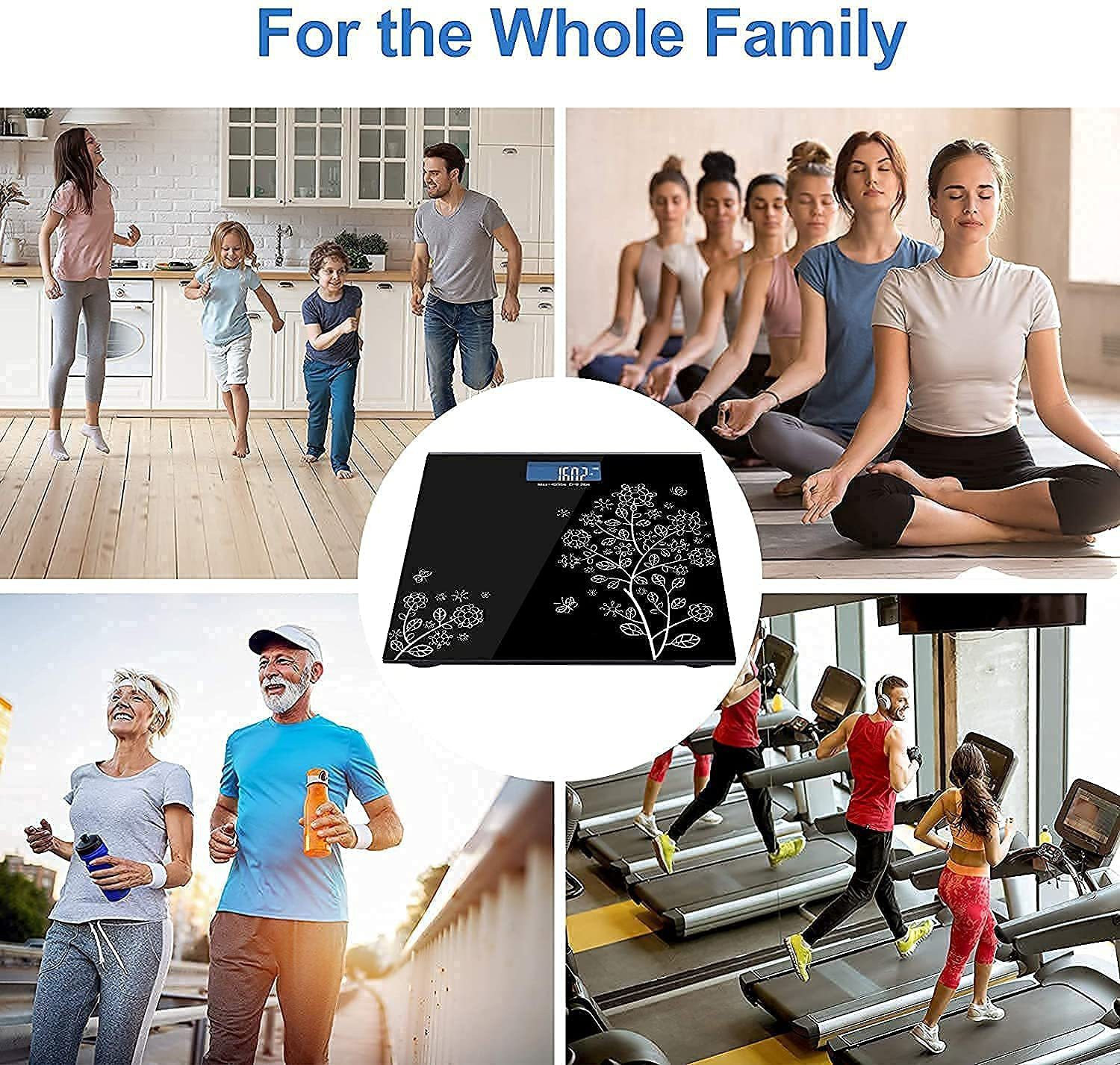 Image of Dhe Balaji Weight Machine Pro Max | Premium Design Heavy Duty Electronic Thick Tempered Glass LCD Display Digital Personal Bathroom Health Body Weight Bathroom Weighing Scale | weight bathroom scale digital | Weight Scale For Human Body by Wyott Weighing Scale