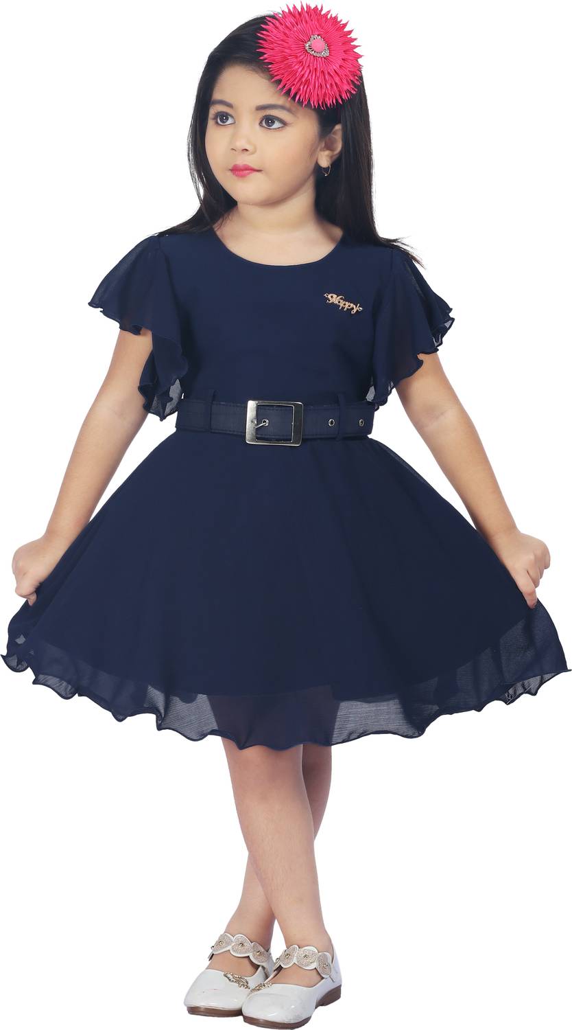 CUTE XII FASHION Girls Midi/Knee Length Casual Dress