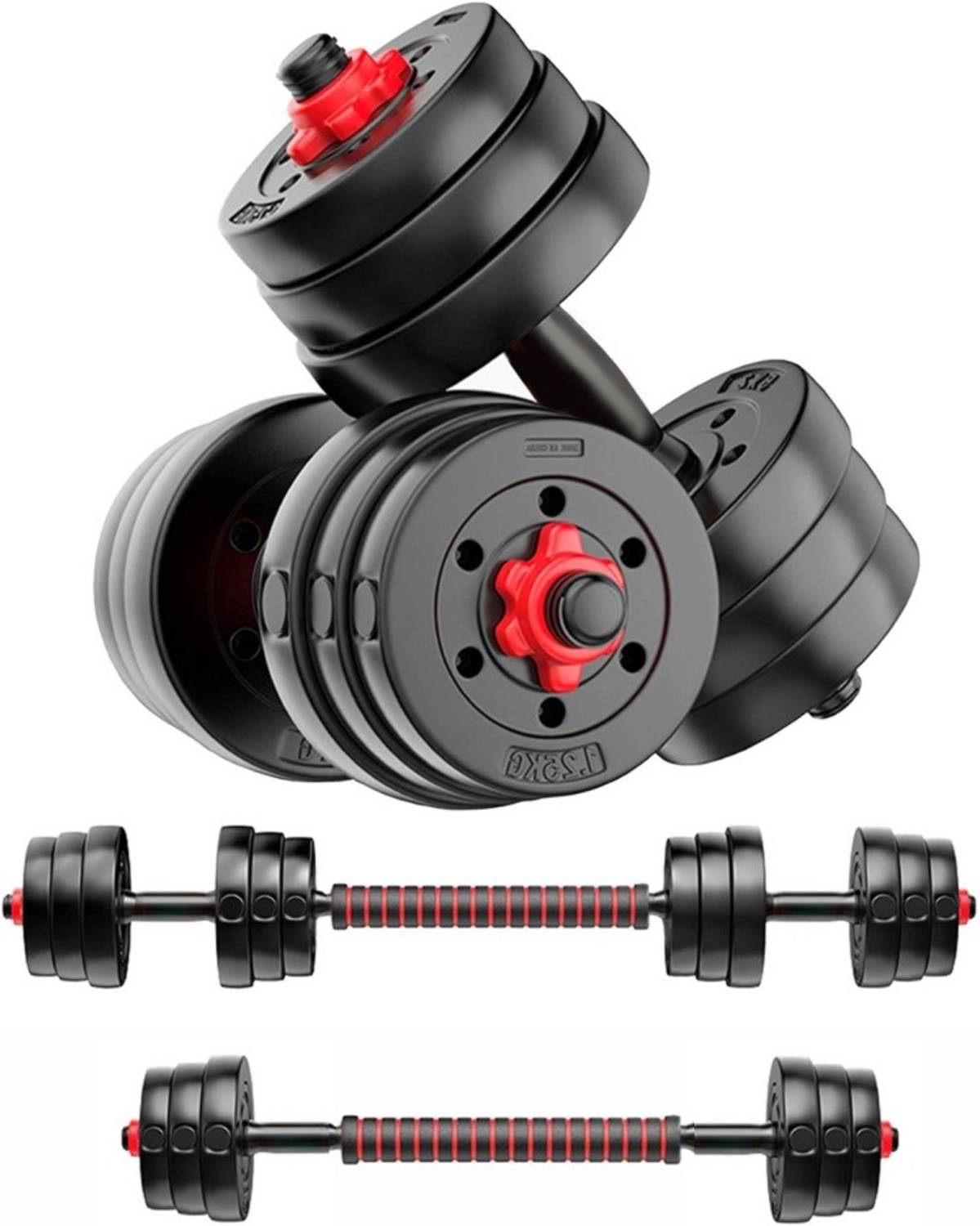 Adrenex 3 IN 1 Convertible Dumbbells Kit 12 Kg Adjustable Home Gym