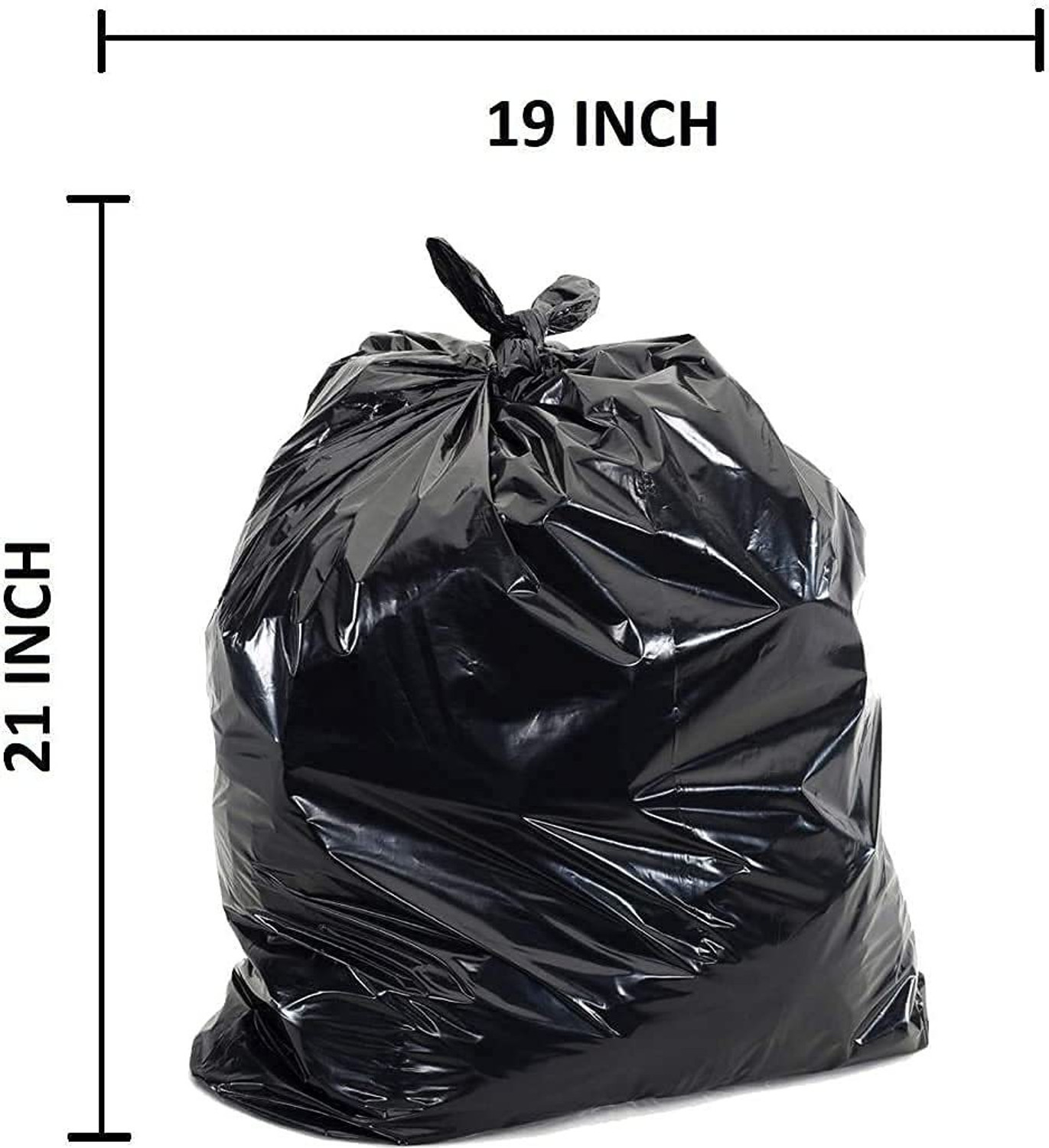 Image of Pacificdeals Combo of 6 Premium Quality Recycle Plastic Garbage Dustbin Rubbish Bin Liners Trash Disposable Refuse Sacks Bags Kachre ki Panni 19 X 21 Inch For Home Kitchen Office Dustbin-Black Medium 180 L Garbage Bag Pack Of 180
