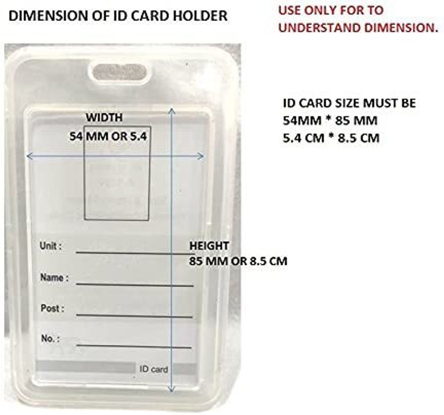 Image of JSMSH Plastic ID for Office and School use Locking Style Vertical (red Color) Place Card Holder