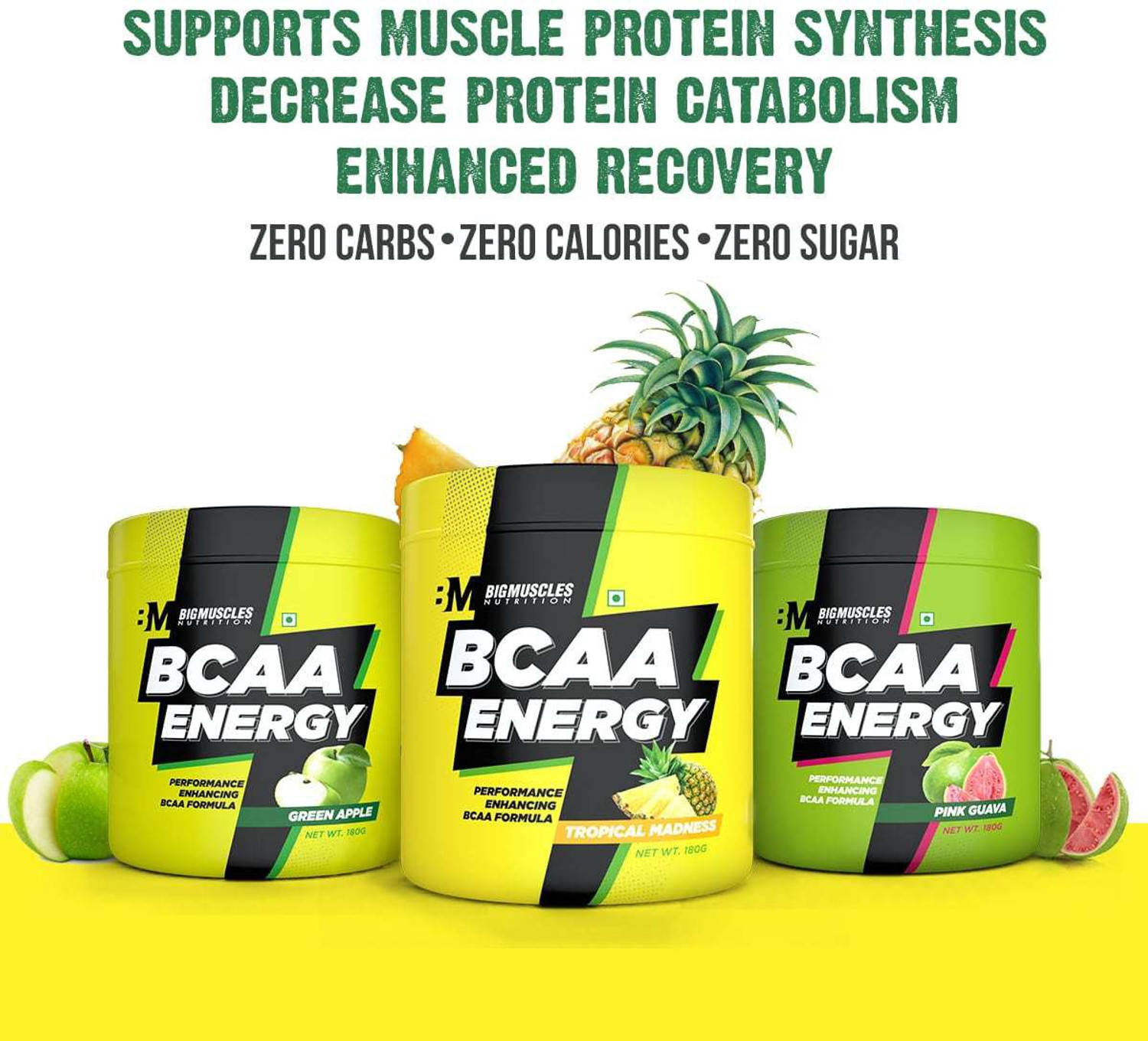 Image of BIGMUSCLES NUTRITION BCAA Energy | Advanced Intra Workout with Micronized Vegan BCAA & Taurine BCAA