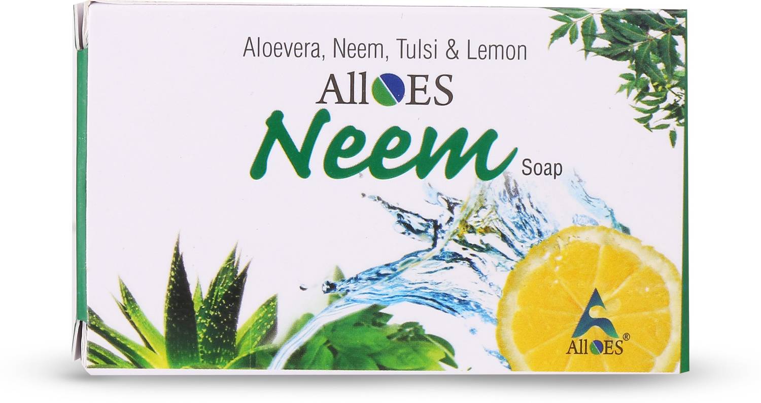 ALLOES Neem Soap with Aloevera,Tulsi and Lemon