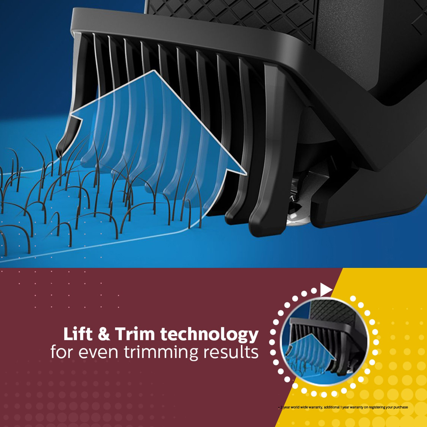 Image of PHILIPS BT3101 /25 Trimmer 45 min Runtime 10 Length Settings