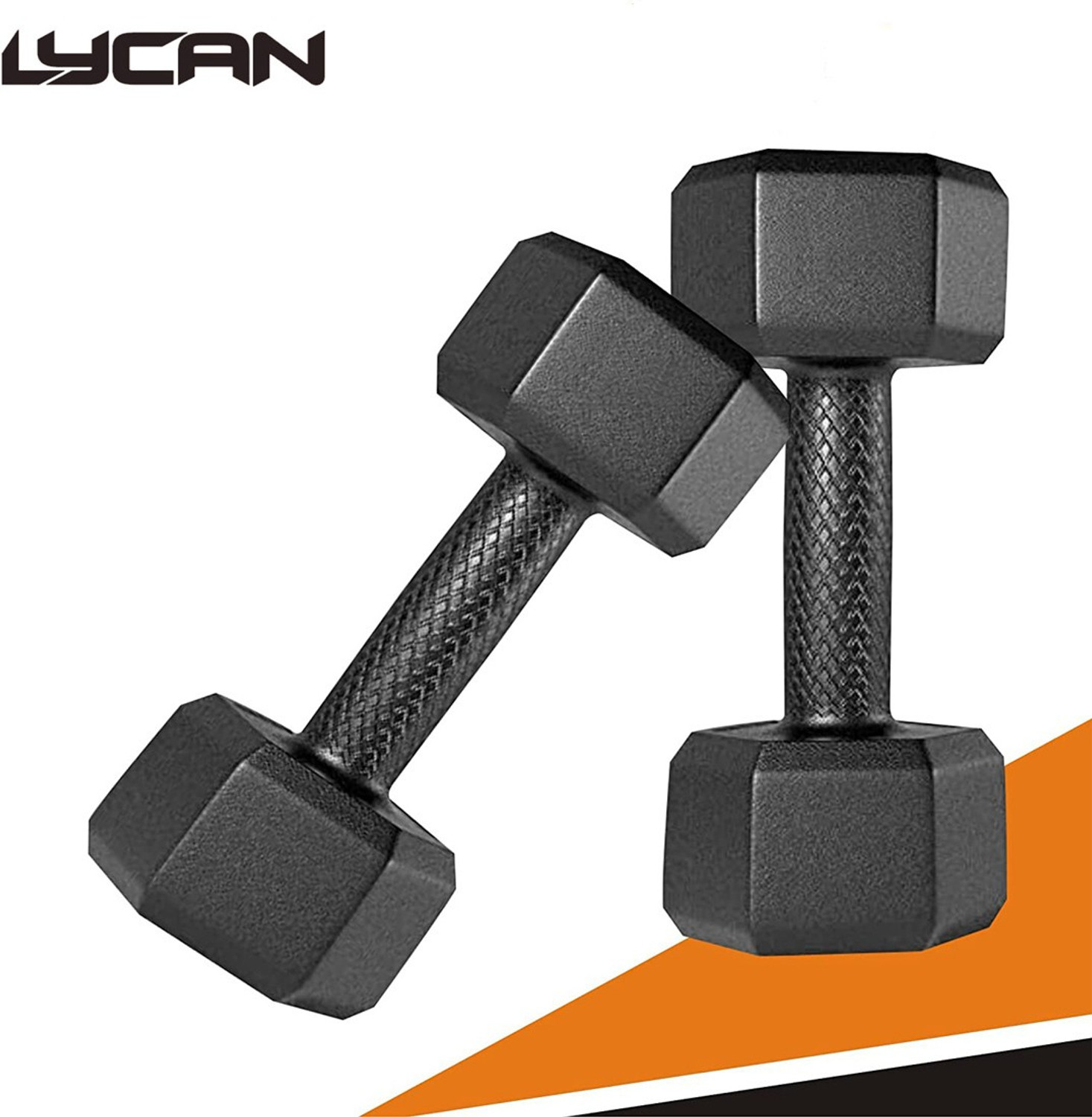 Image of LYCAN 2 Kg ( pair ) Pvc Hex Dumbbells Fixed Weight Dumbbell