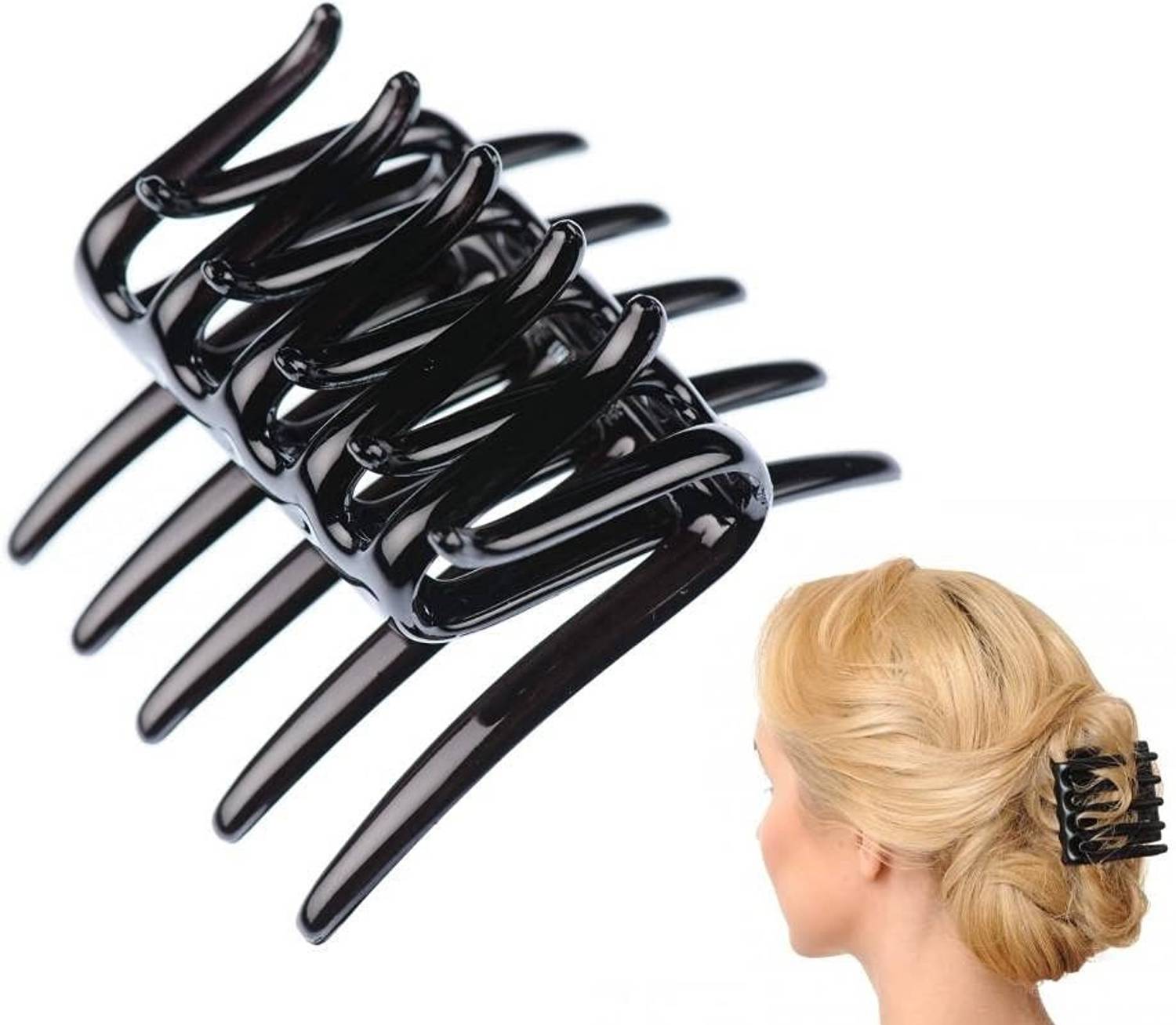 AKADO Juda Hair Styling Crab Two Sides Interlocking Comb Butterfly Clips Hair Accessories for Women and Girls (1 PCS) Hair Clip