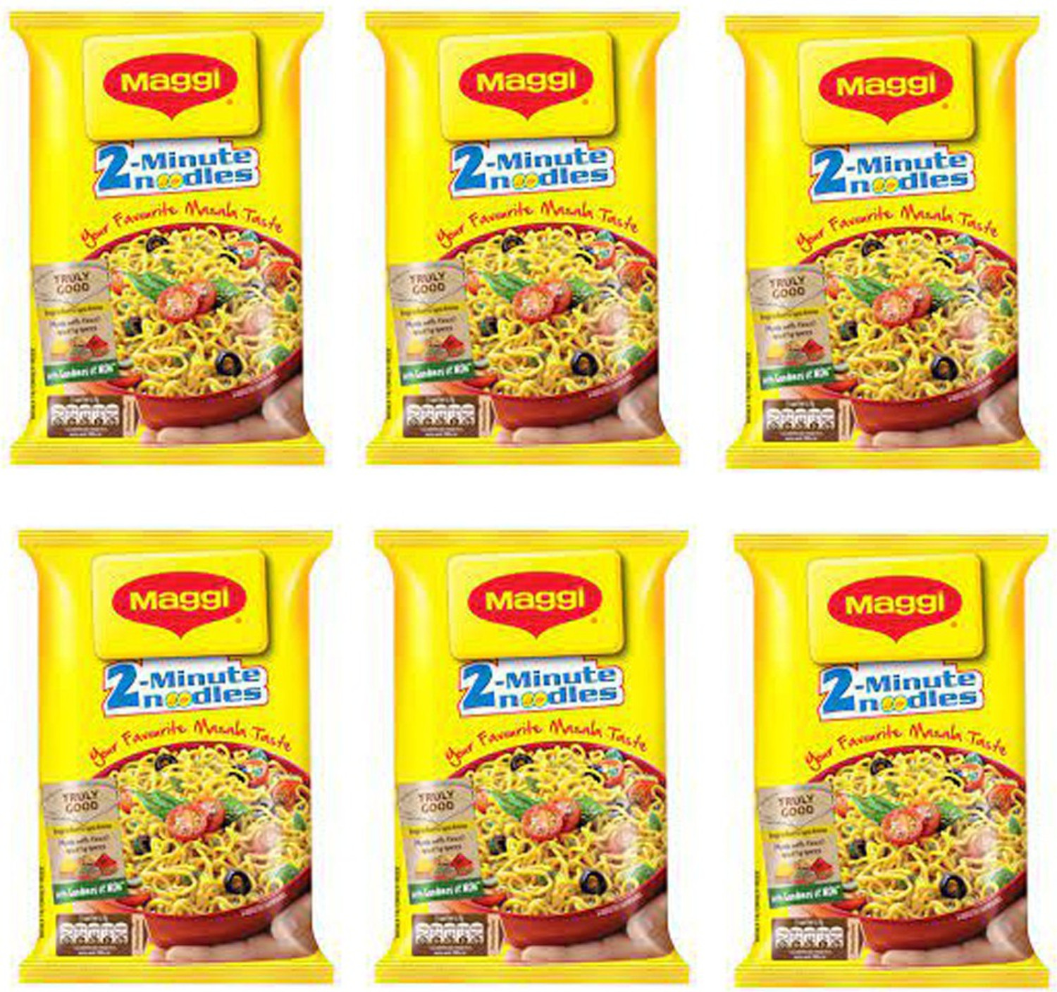 Image of Maggi Masala Instant Noodles Vegetarian 840 GRAMS (140G*6) Instant Noodles