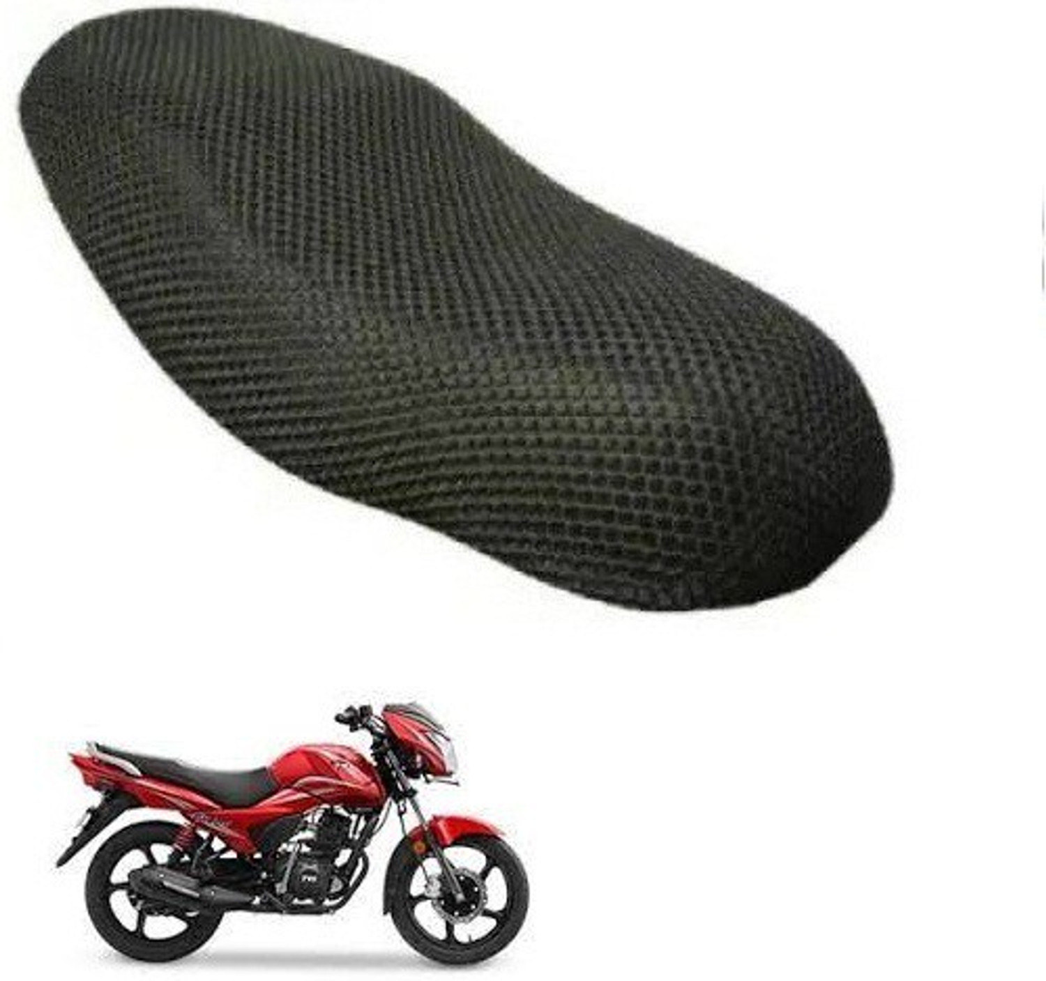 Image of Nrv Creation UNQ-MESH-BSC-A116 Single Bike Seat Cover For TVS Victor New