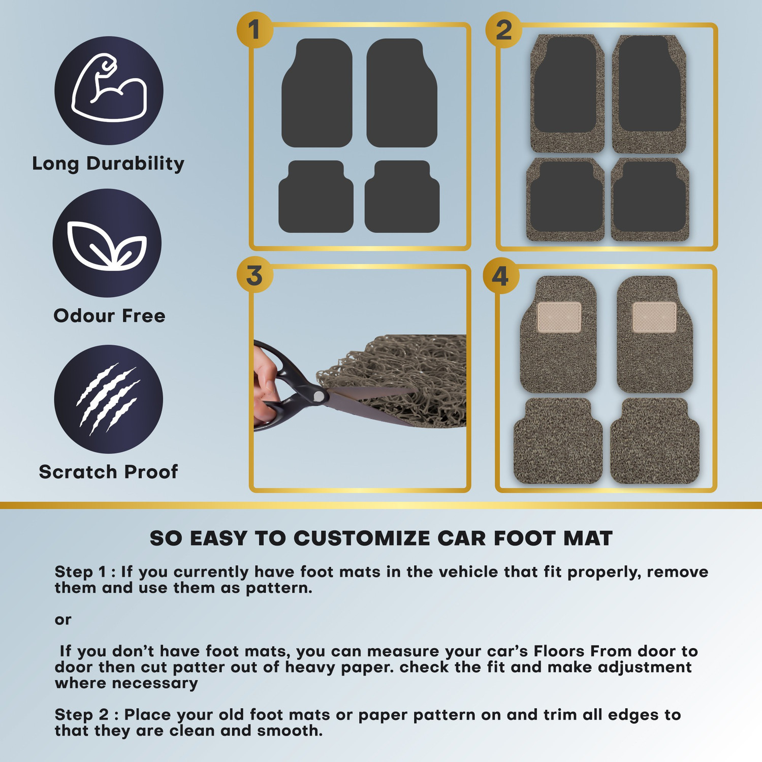 Image of GoMechanic PVC Standard Mat For Hyundai Grand i10 Nios