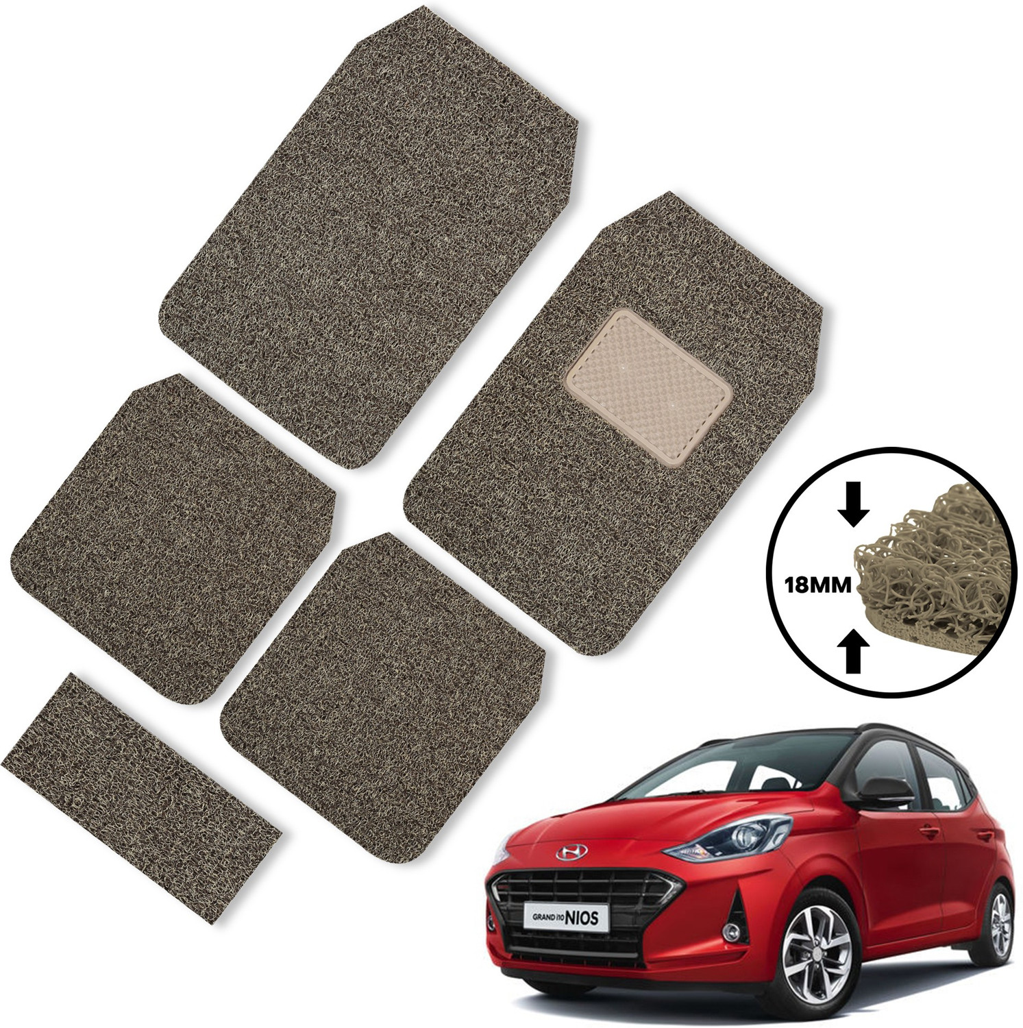 Image of GoMechanic PVC Standard Mat For Hyundai Grand i10 Nios