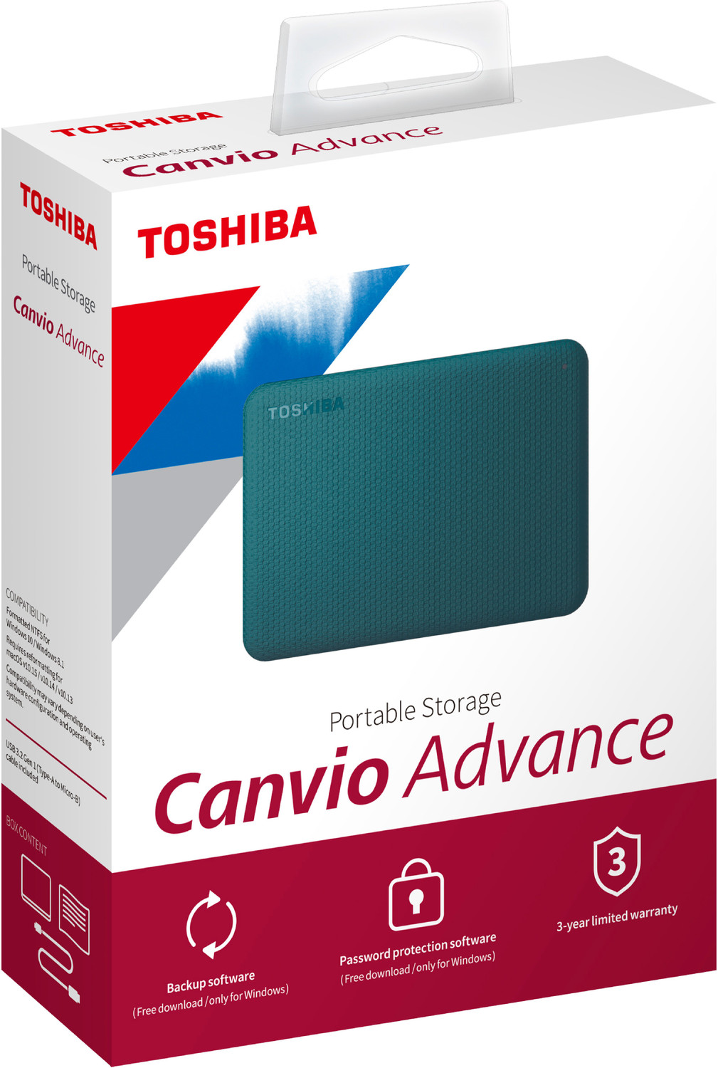 Image of TOSHIBA Canvio Advance 1 TB External Hard Disk Drive (HDD)