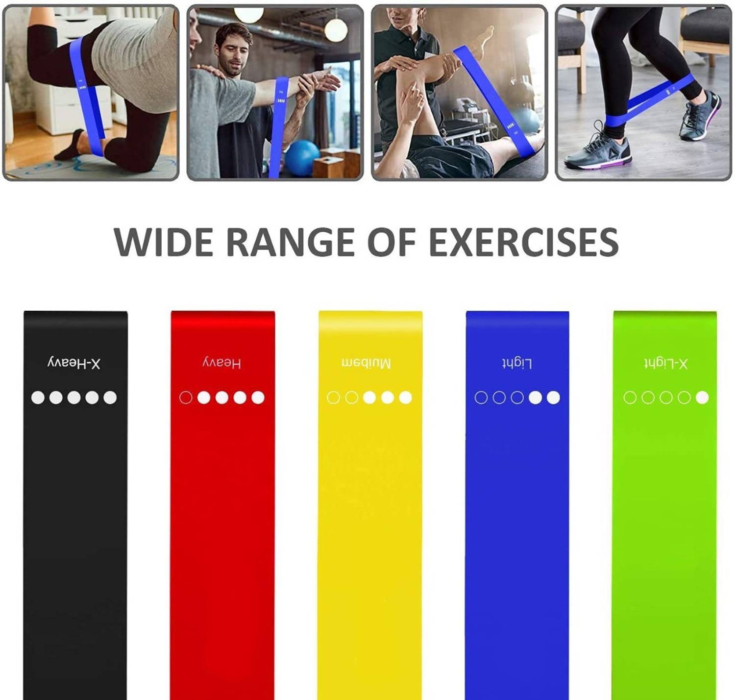 VST Resistance Loop Exercise Bands (Pack of 5) - Image 2