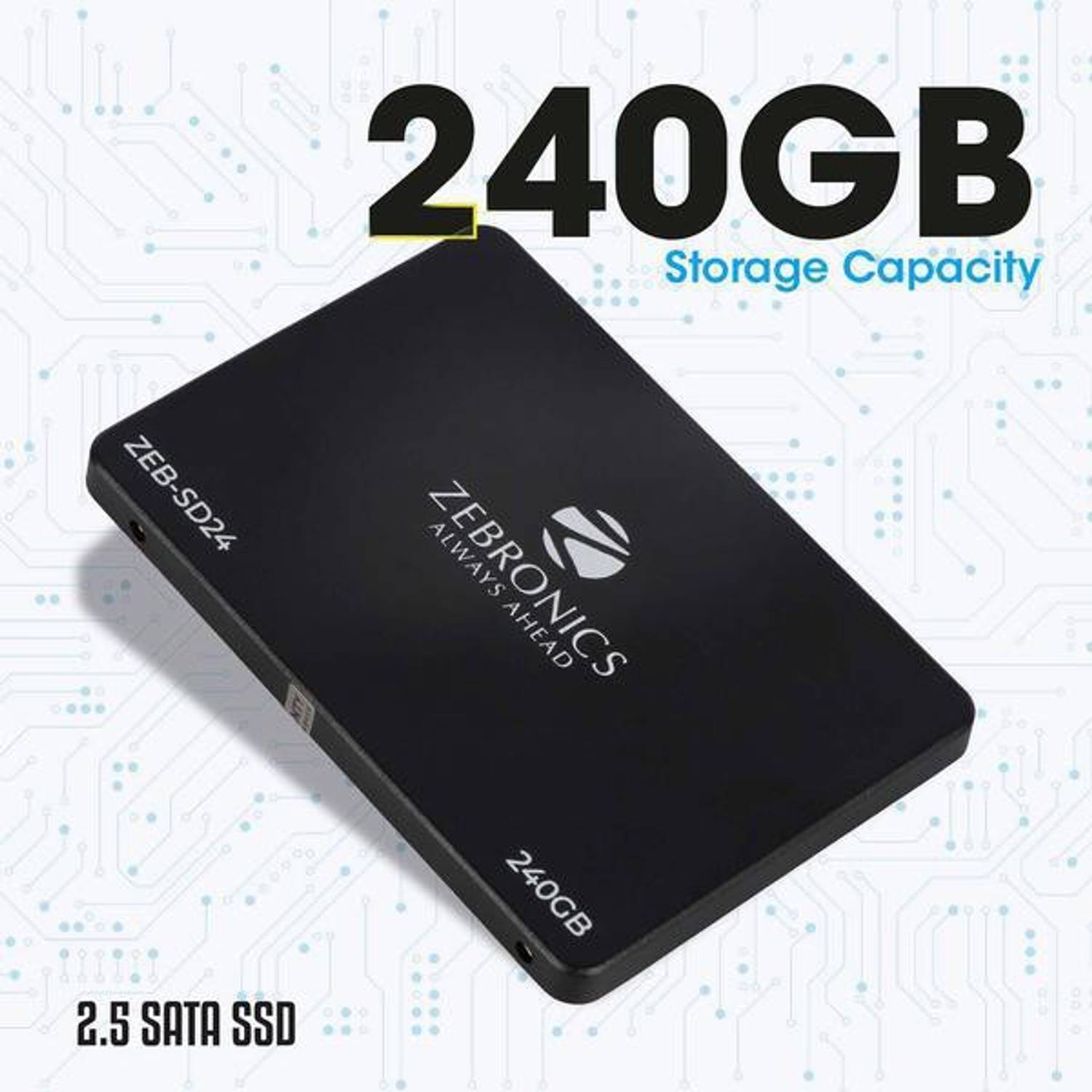 ZEBRONICS Faster performance 240 GB Desktop, Laptop Black SATA