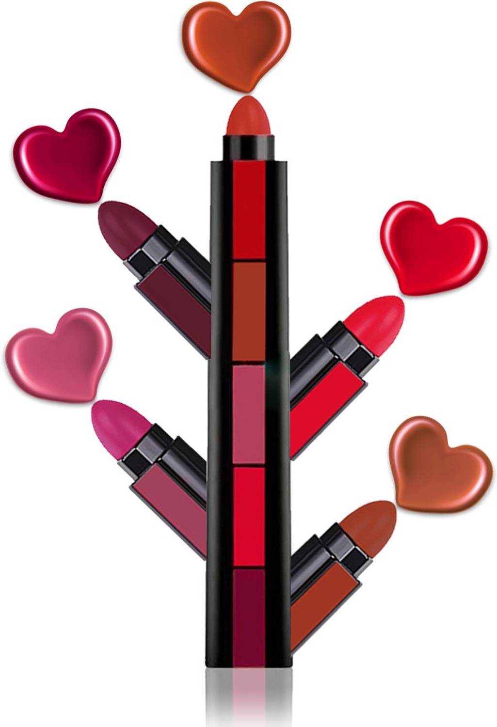 adbeni 5 in 1 Matte Lipsticks, Lip Crayon, Lip Makeup, Lip Color (L004)