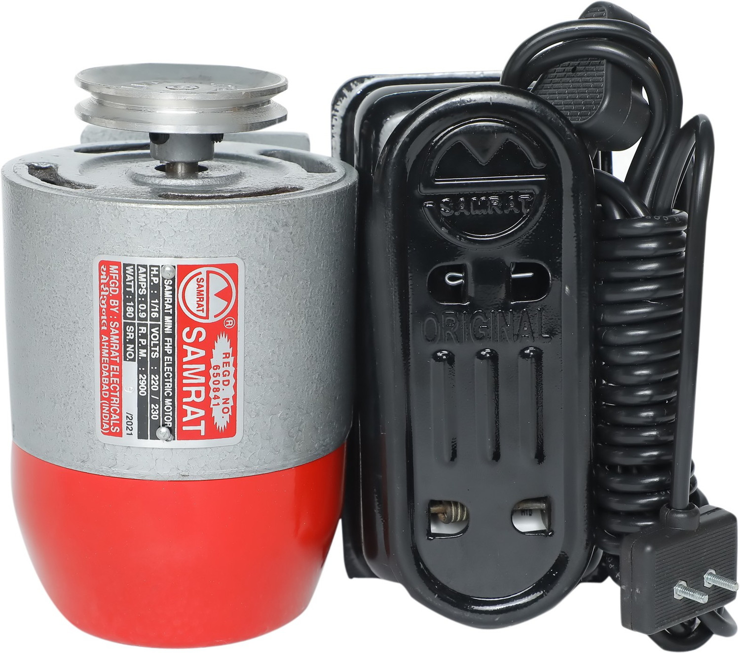 Image of Samrat sewing machine without carbon regulator motor- (A /C -SILVER) Electric Sewing Machine