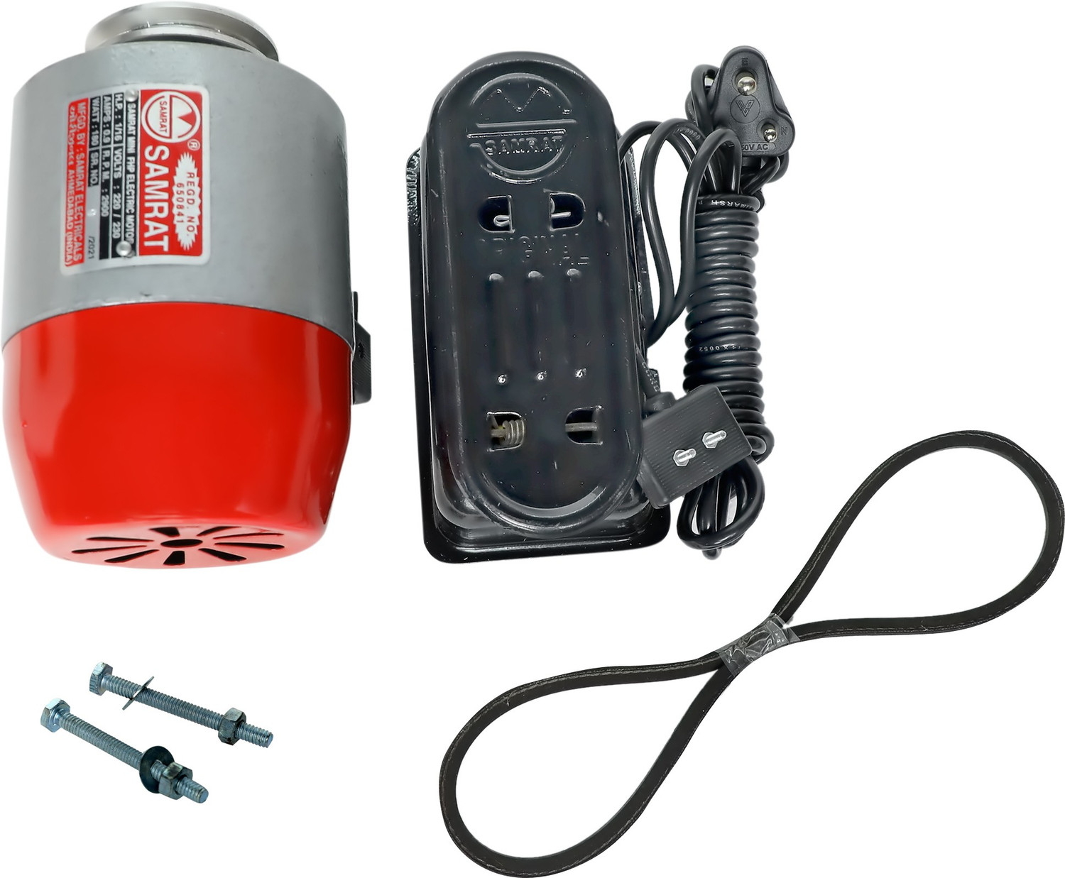 Image of Samrat sewing machine without carbon regulator motor- (A /C -SILVER) Electric Sewing Machine