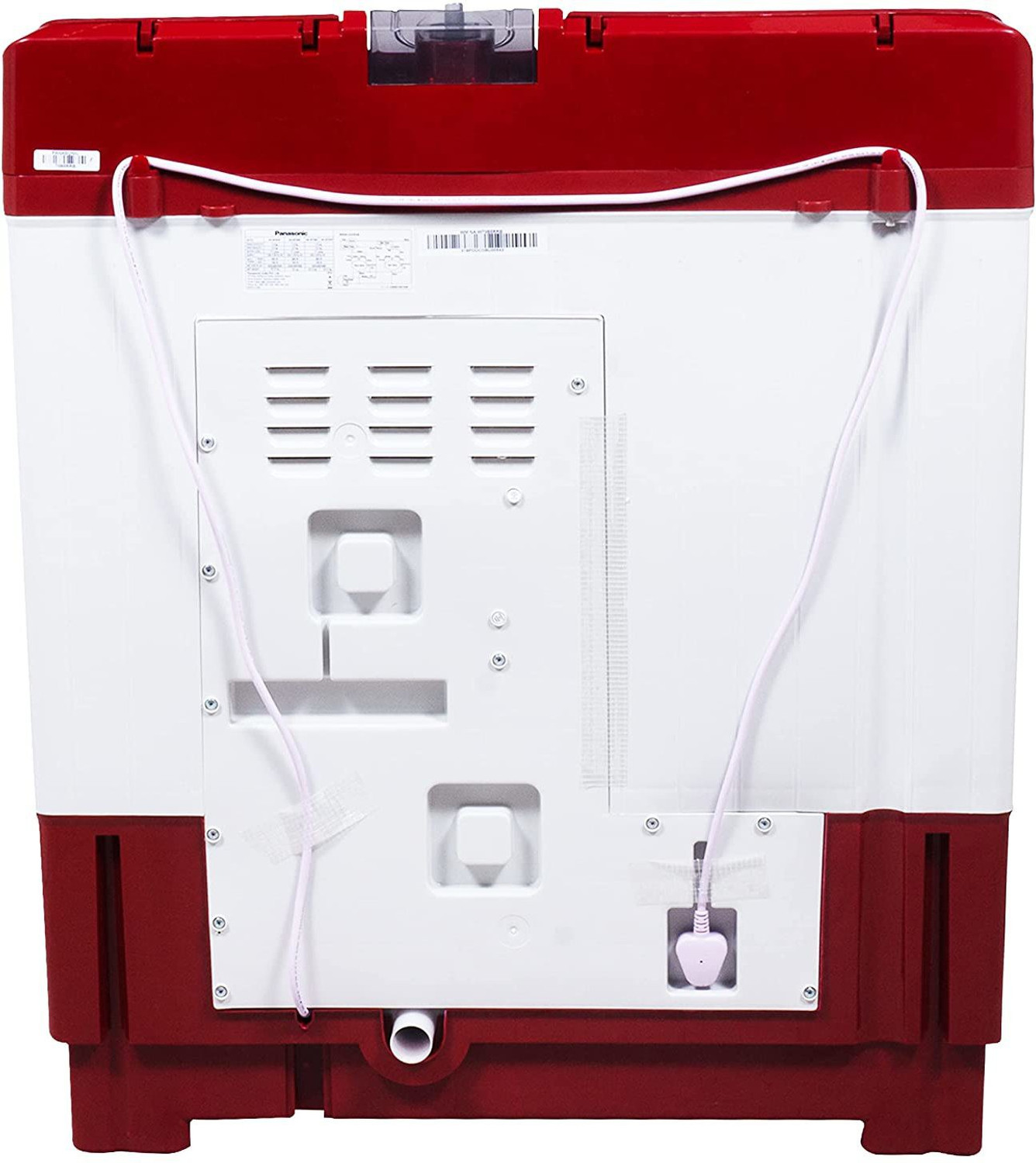Image of Panasonic 7 kg Semi Automatic Top Load Washing Machine Red, White