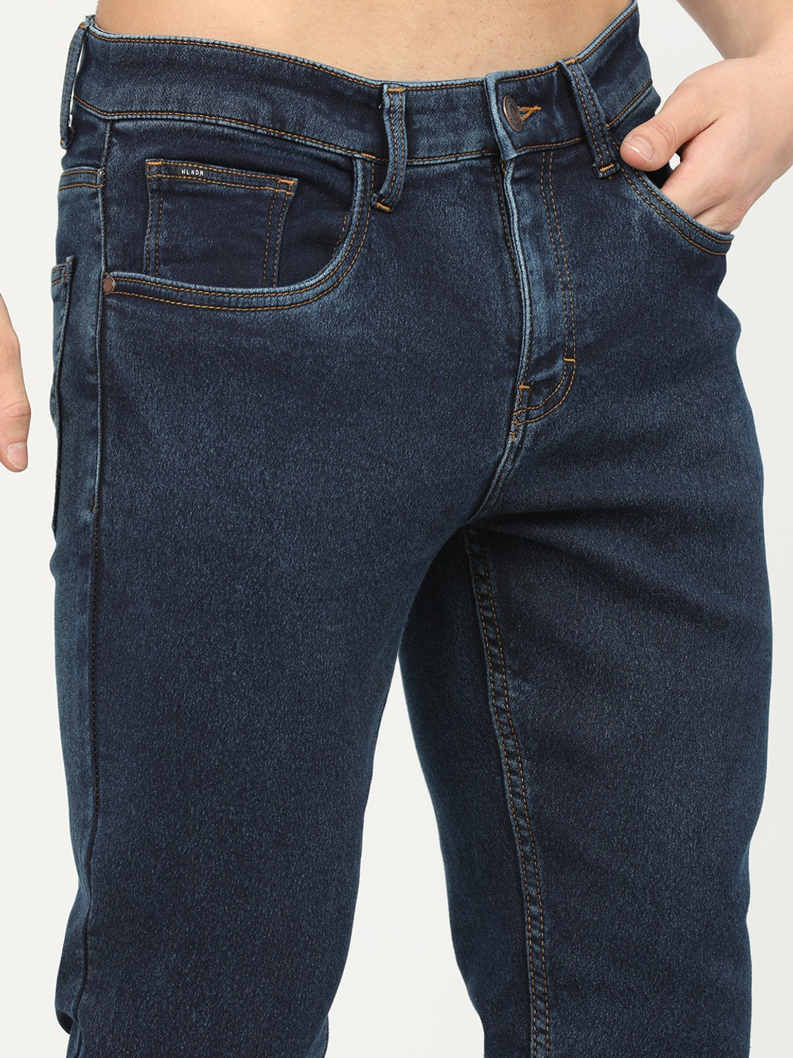 Image of HIGHLANDER Tapered Fit Men Blue Jeans