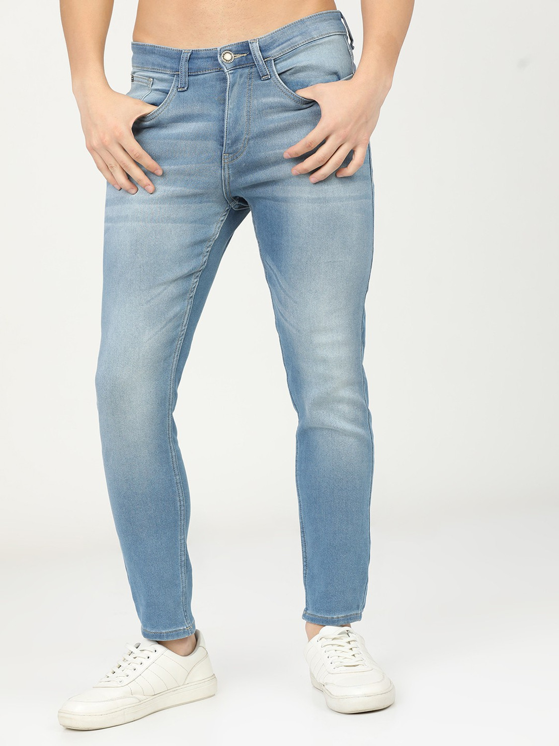 Image of HIGHLANDER Tapered Fit Men Blue Jeans