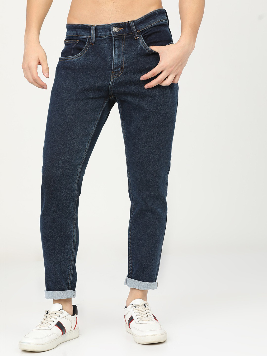 Image of HIGHLANDER Tapered Fit Men Blue Jeans