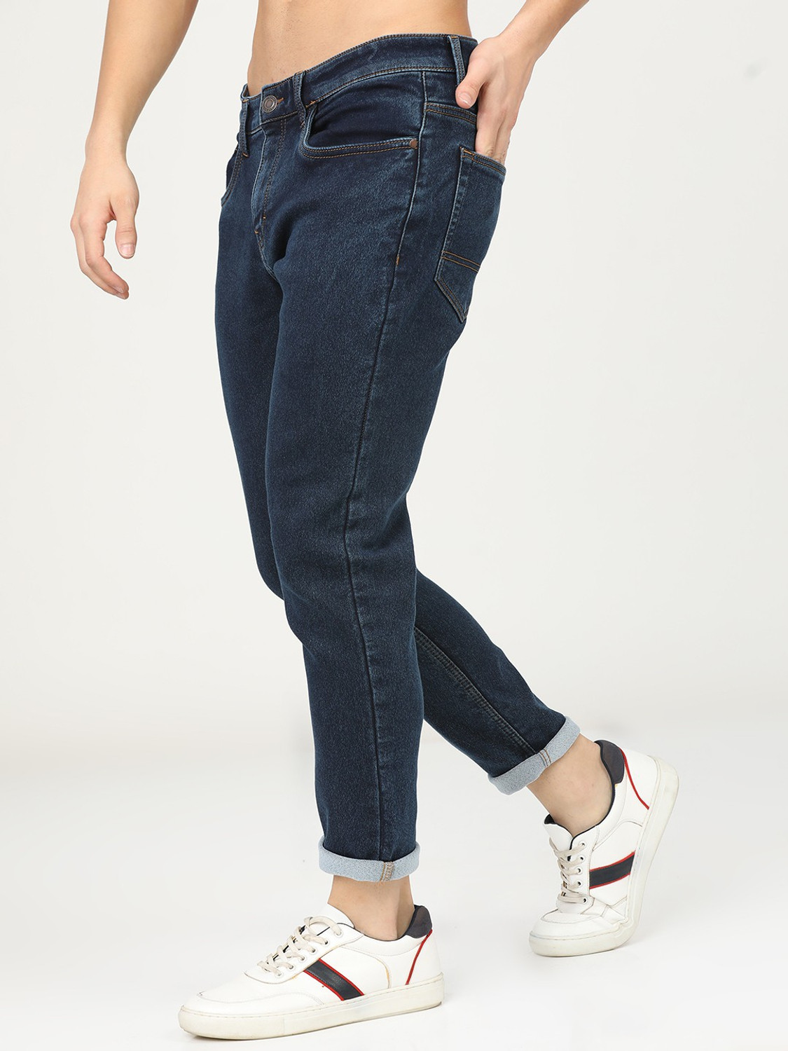 Image of HIGHLANDER Tapered Fit Men Blue Jeans