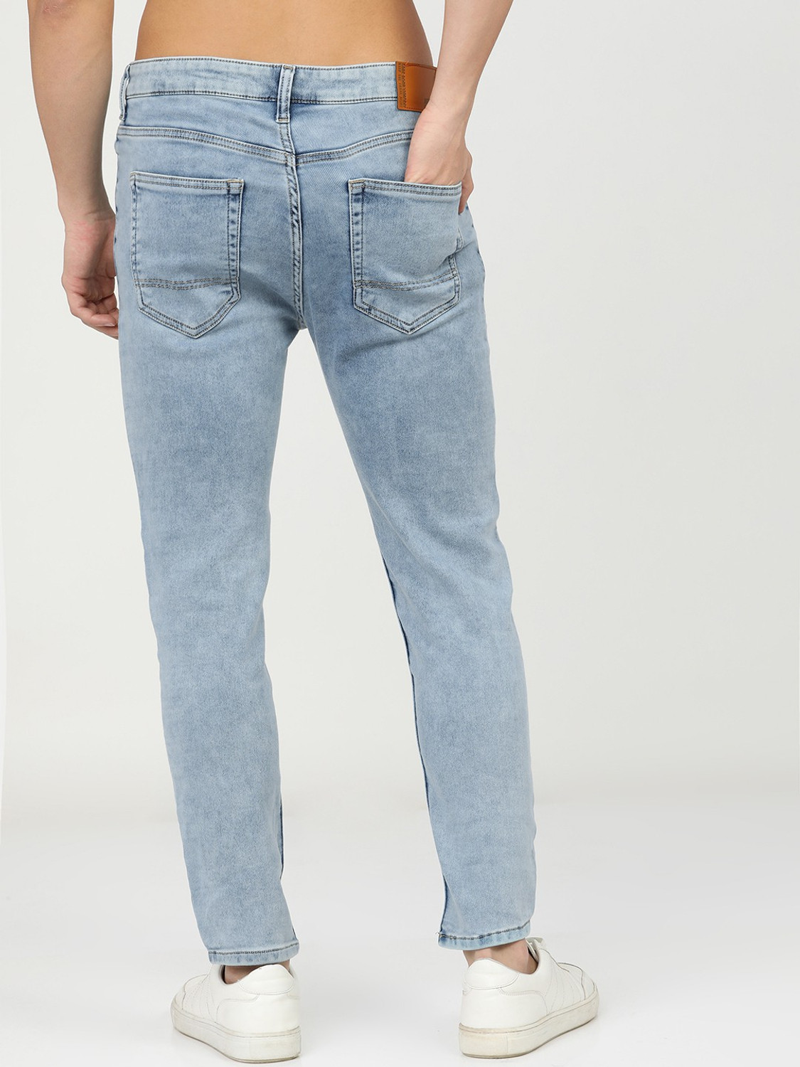 Image of HIGHLANDER Tapered Fit Men Light Blue Jeans